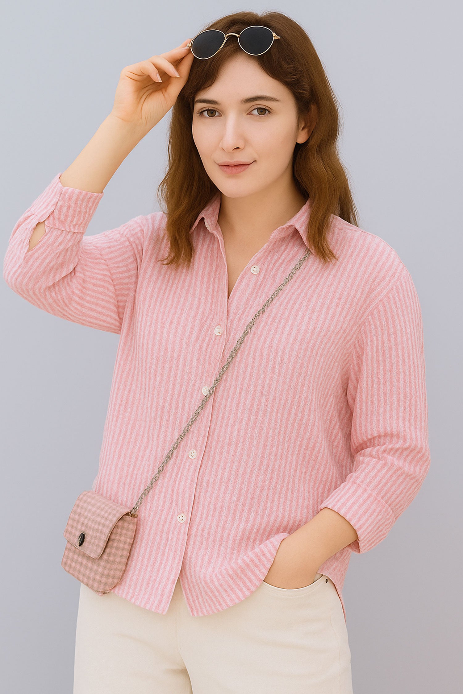 Seersucker Shirt Green Striped