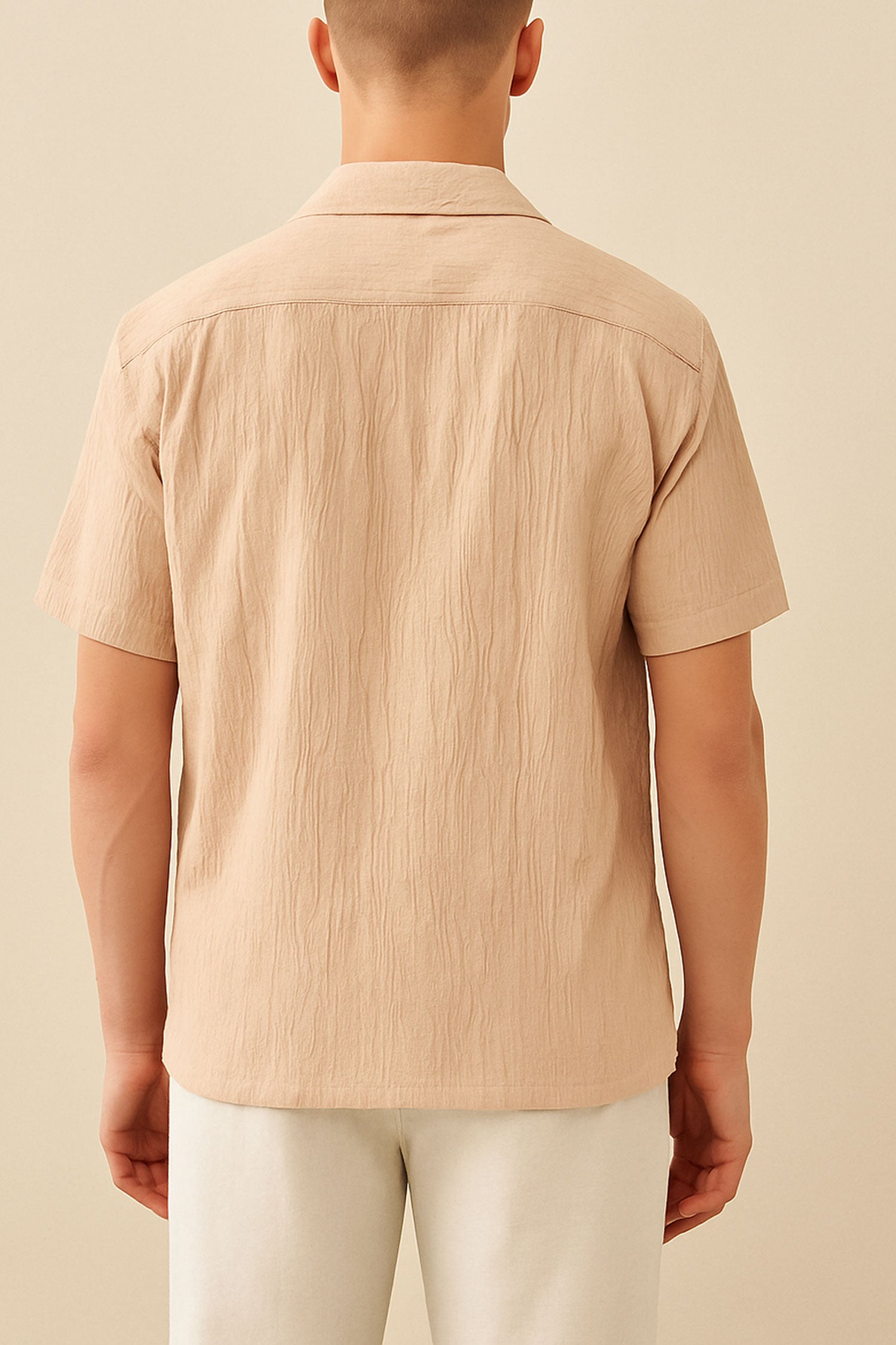 Texture Cuban Collar Shirts