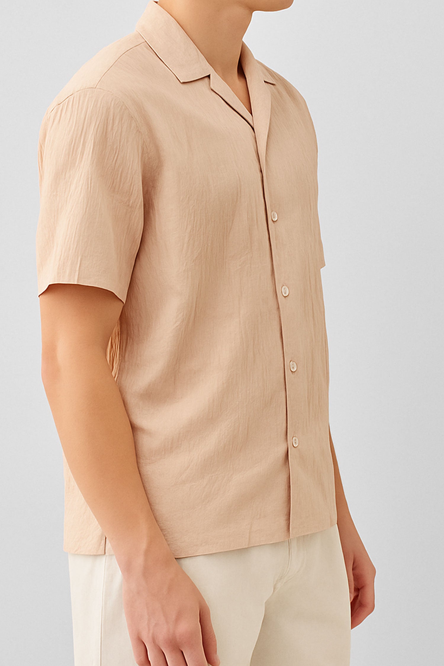 Texture Cuban Collar Shirts