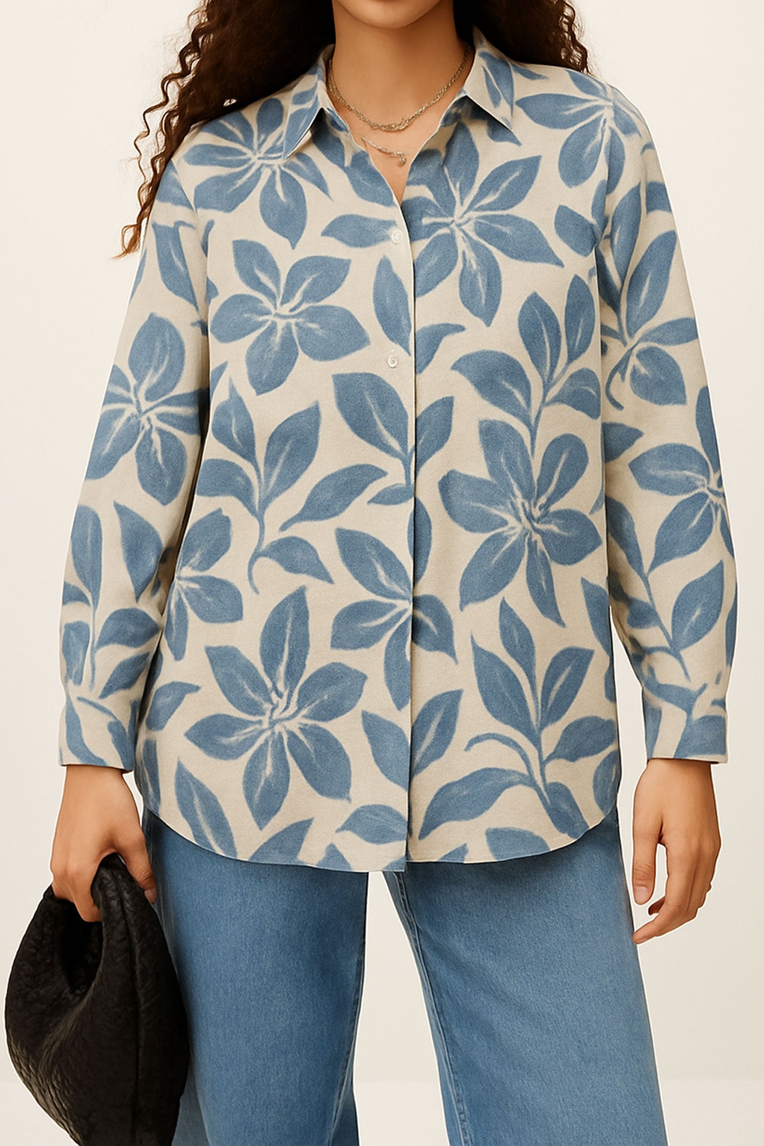 Cotton Flax Printed Shirt