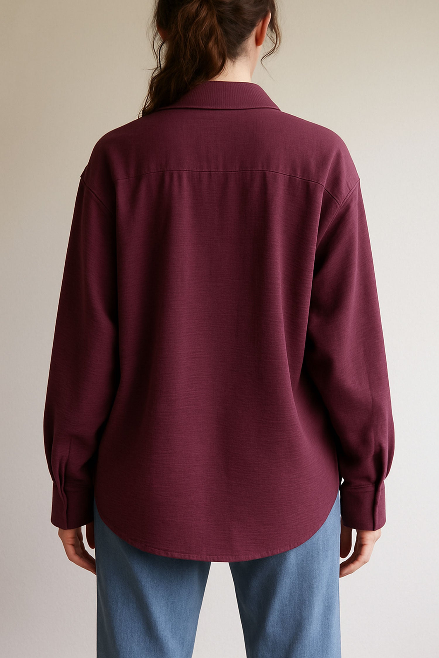 Oversize Texture Shirt Purple
