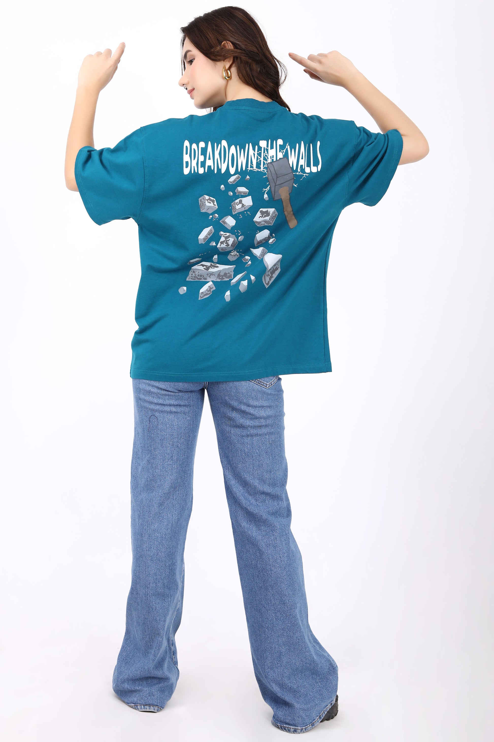 Walls Oversize Tshirt- Teal