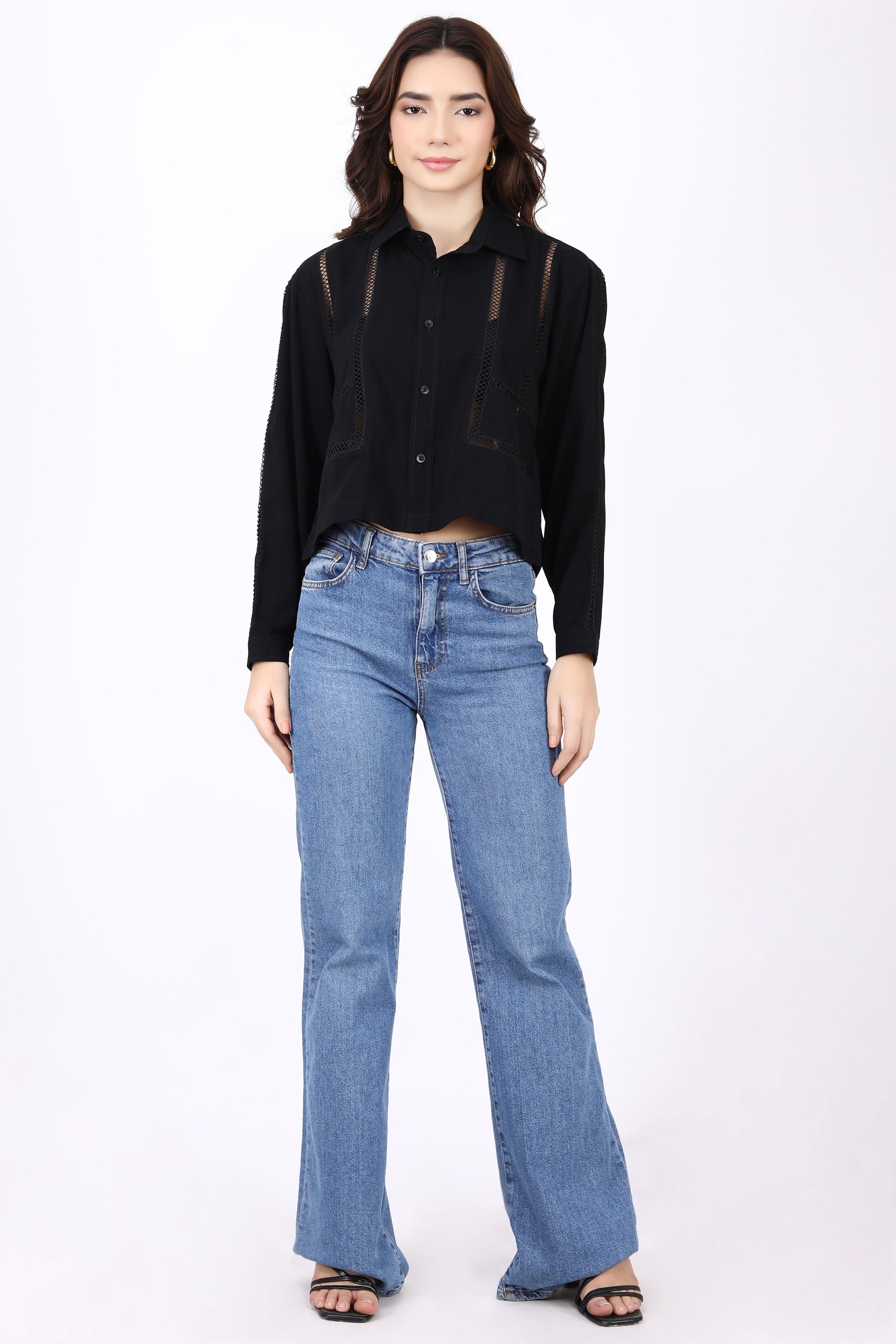 See through Crop Shirt