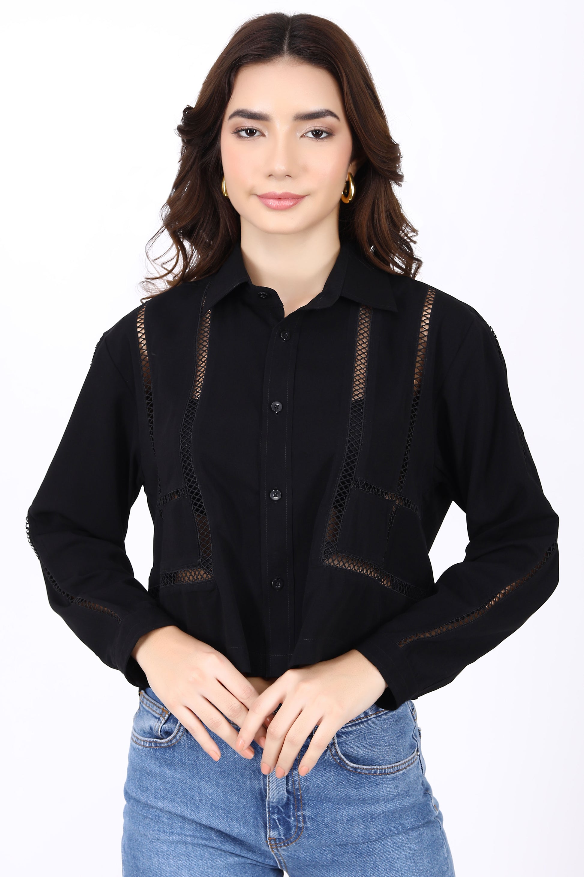 See through Crop Shirt