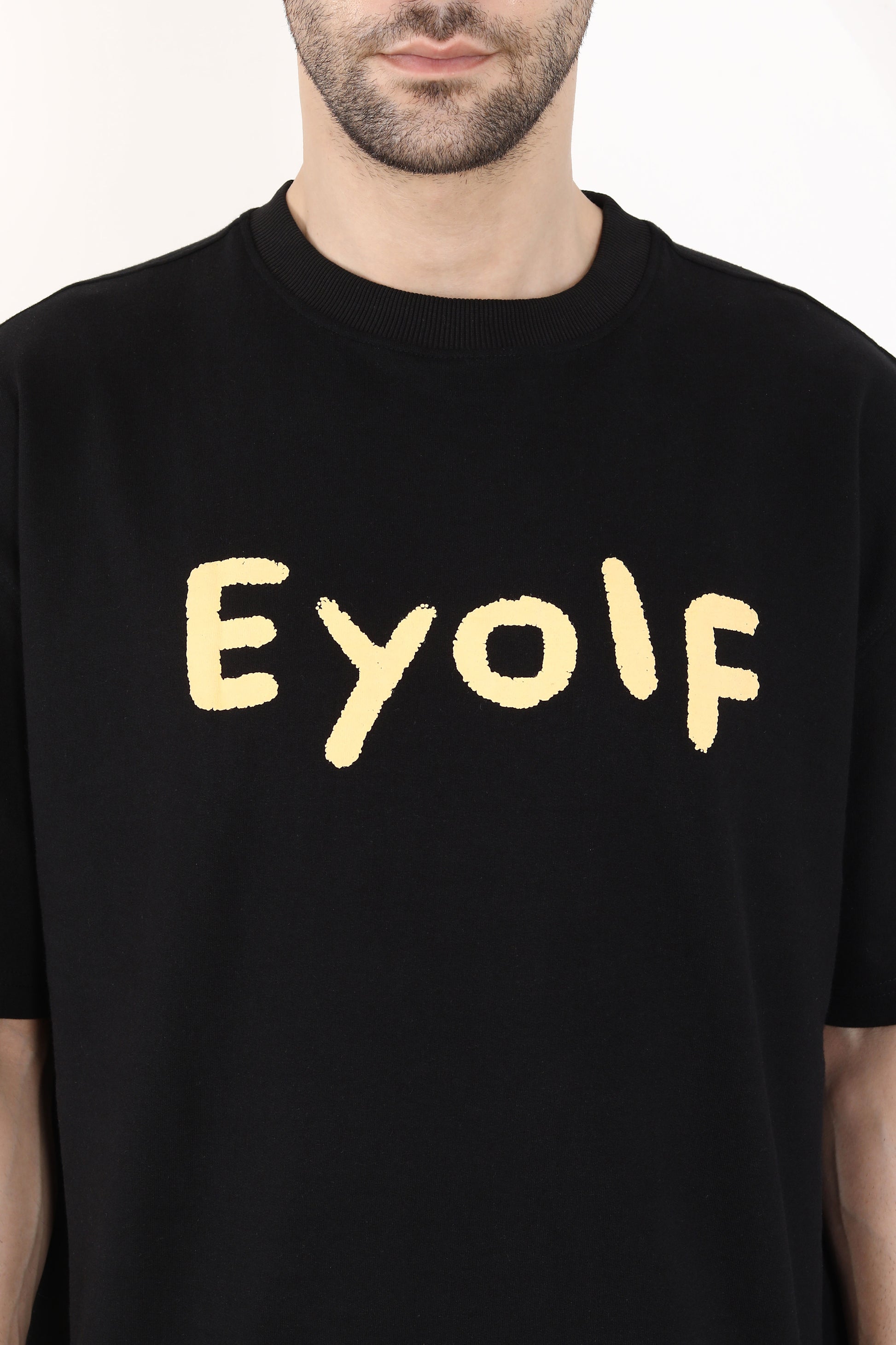Men Puff Printed Wolf Tshirt