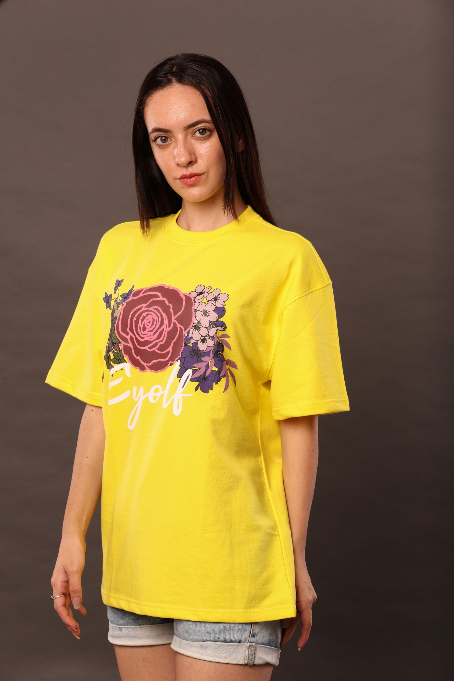 Flower Paradise oversize Tshirt- Yellow