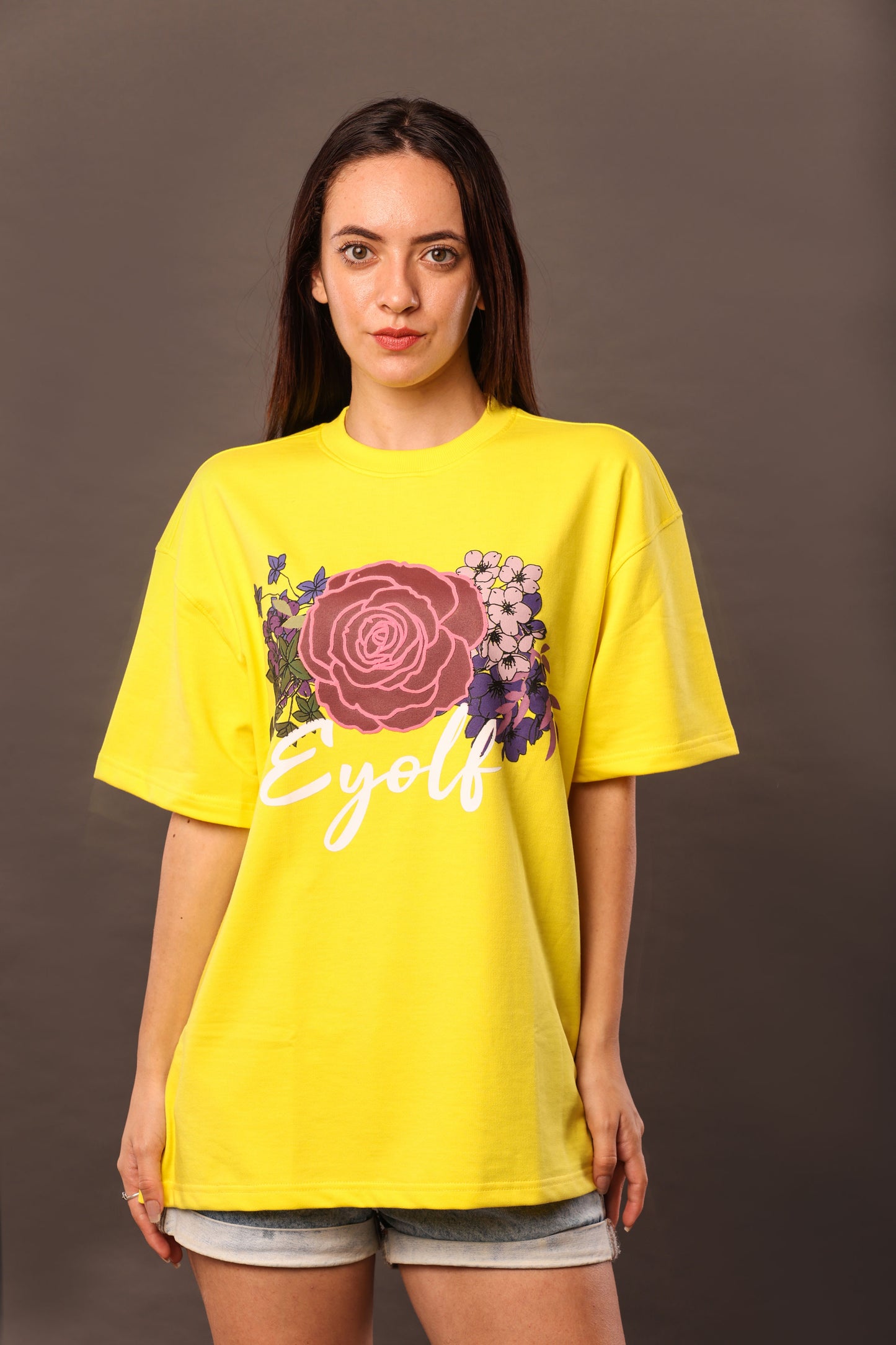 Flower Paradise oversize Tshirt- Yellow