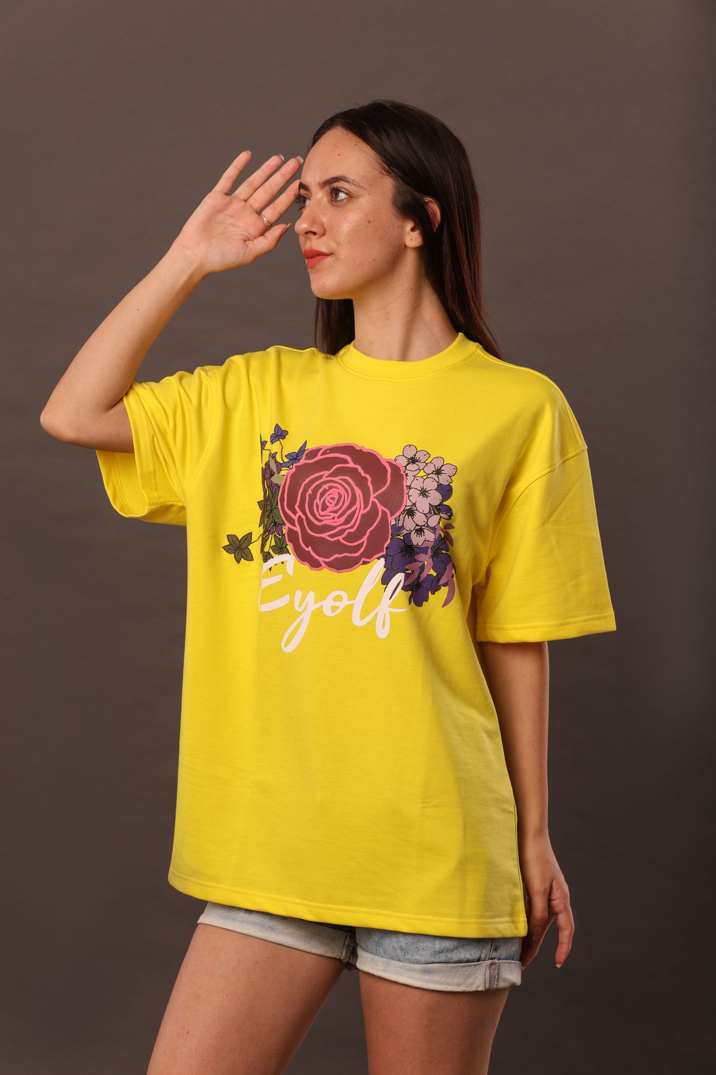 Flower Paradise oversize Tshirt- Yellow