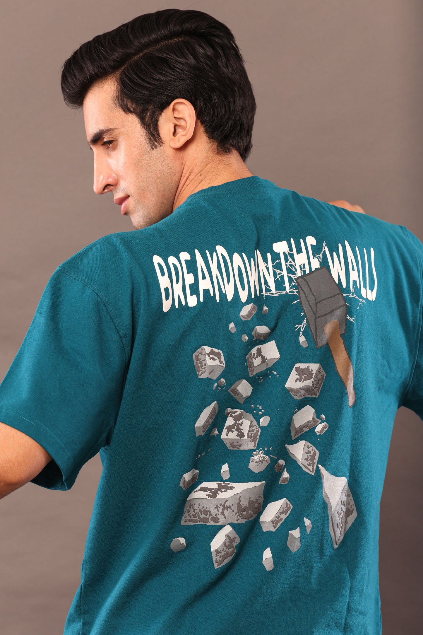 Breakthrough Boundaries Oversize Tshirt  - Teal Blue