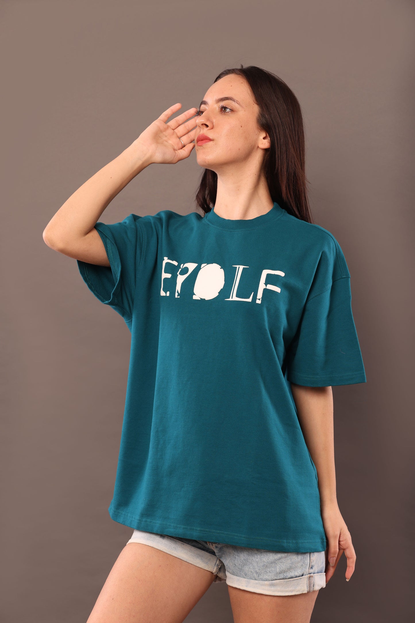 Breakthrough Boundaries Oversize Tshirt  - Teal Blue