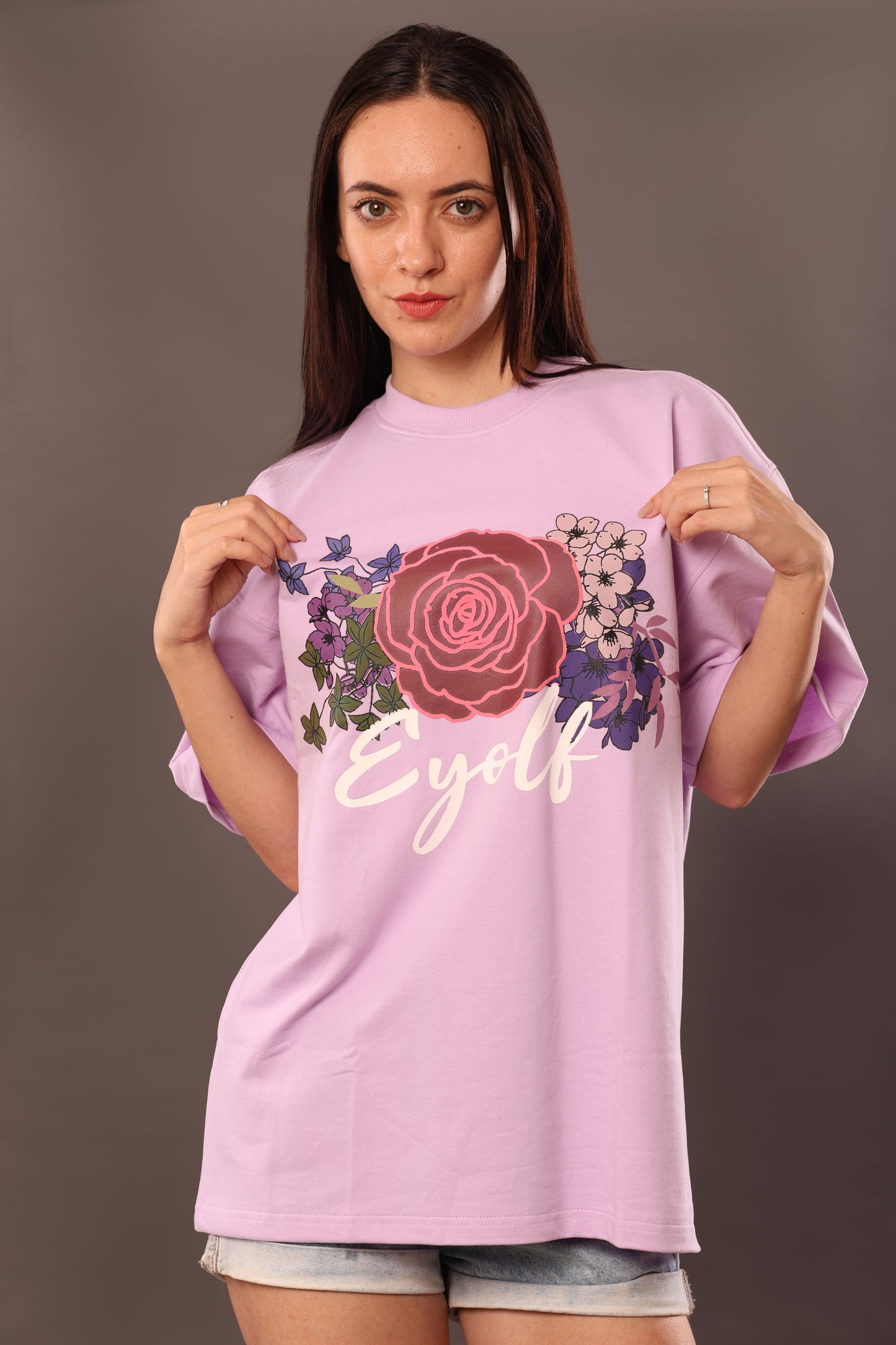 Flower Paradise Oversize Tshirt - Lavender