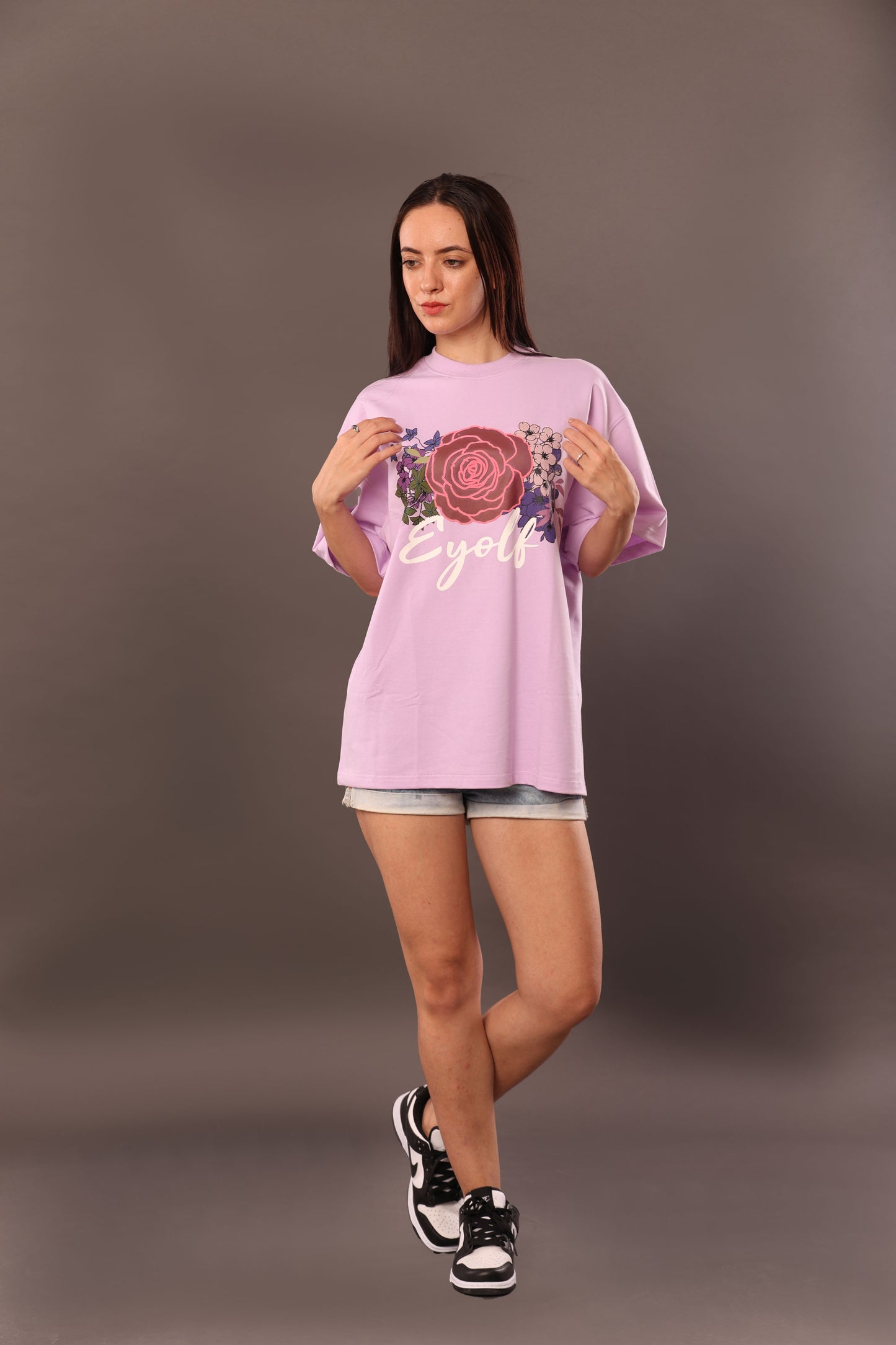 Flower Paradise Oversize Tshirt - Lavender