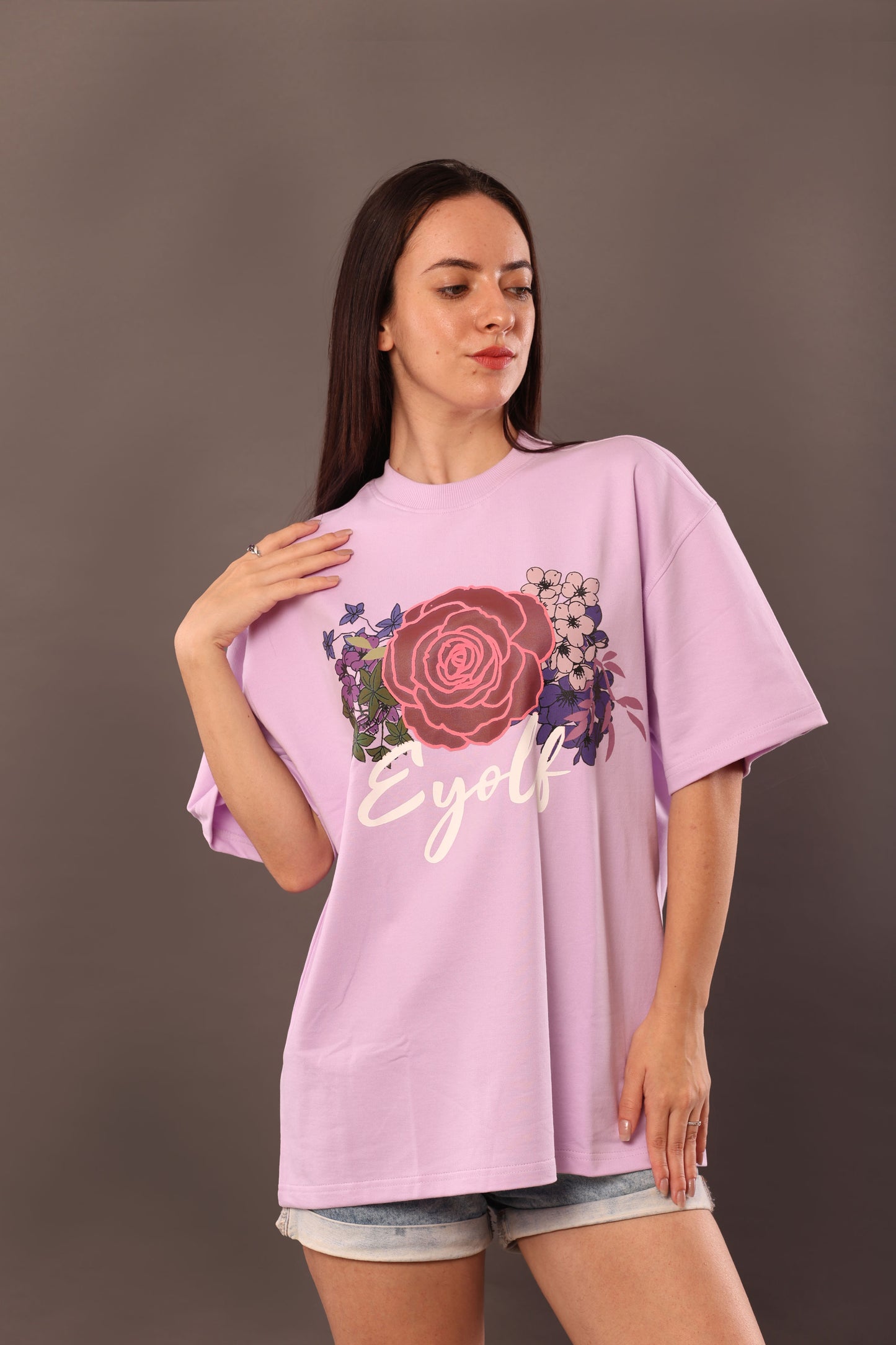 Flower Paradise Oversize Tshirt - Lavender