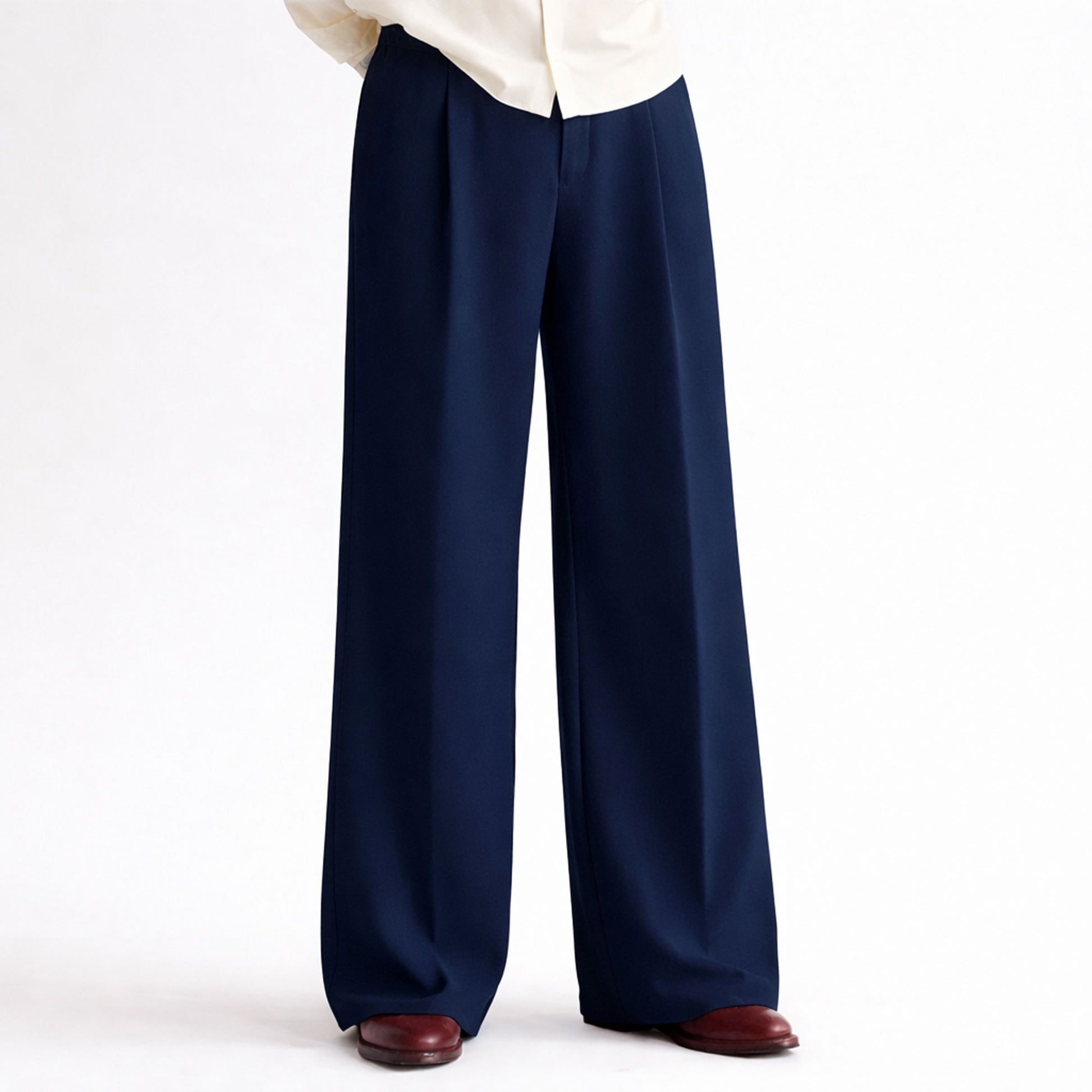 Wide Leg Pants- Navy Blue
