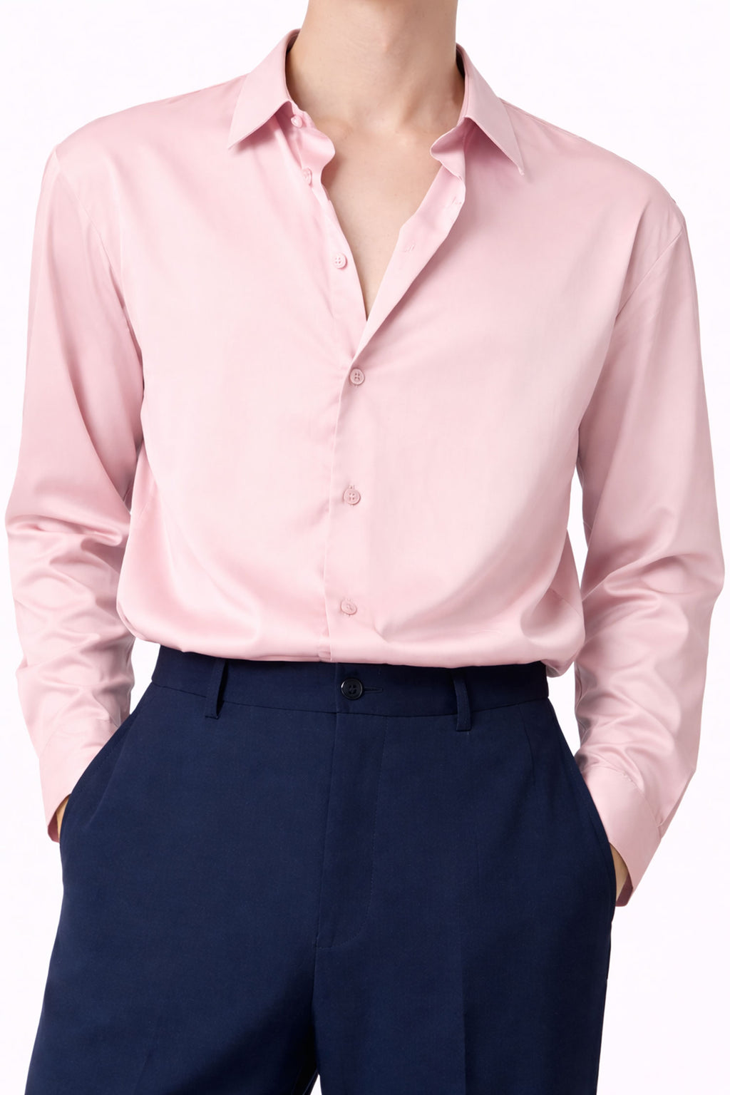 Pink Evening Shirt- Regular Fit
