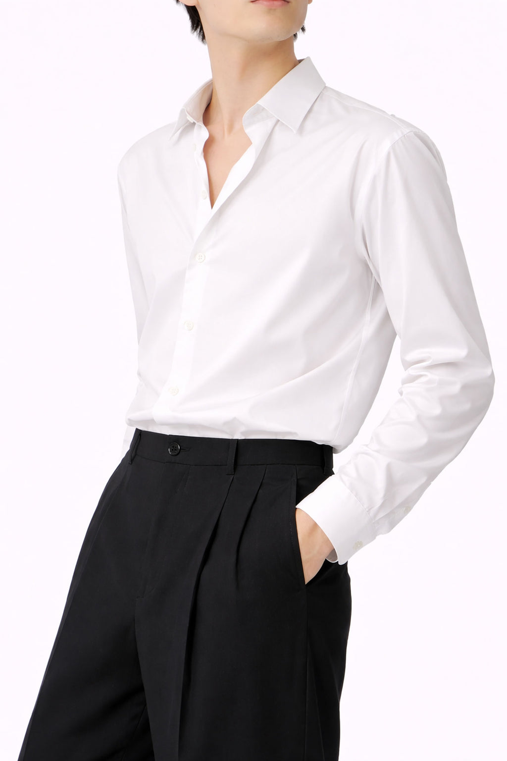 White Evening Shirt- Regular Fit