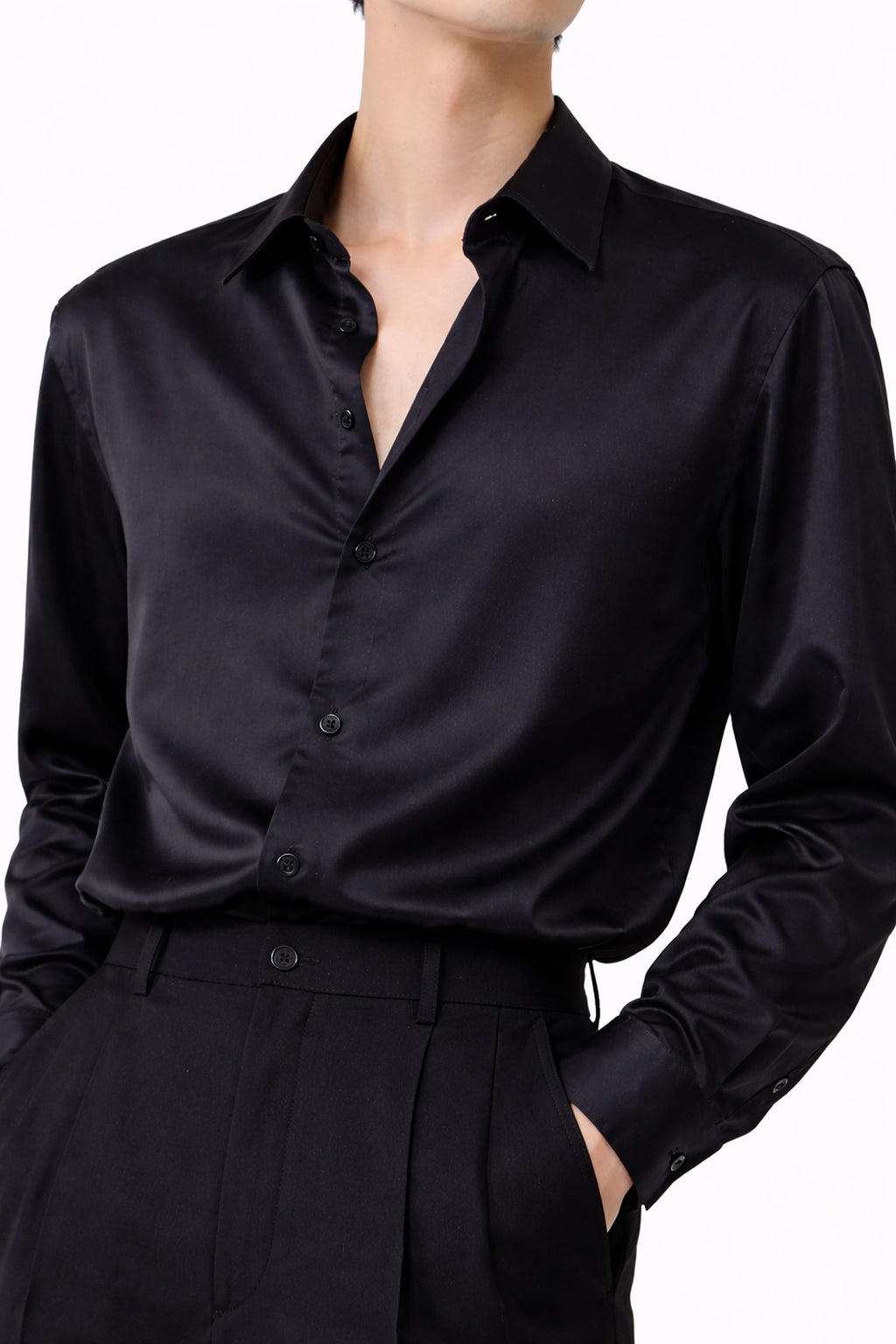 Black Evening Shirt- Regular Fit