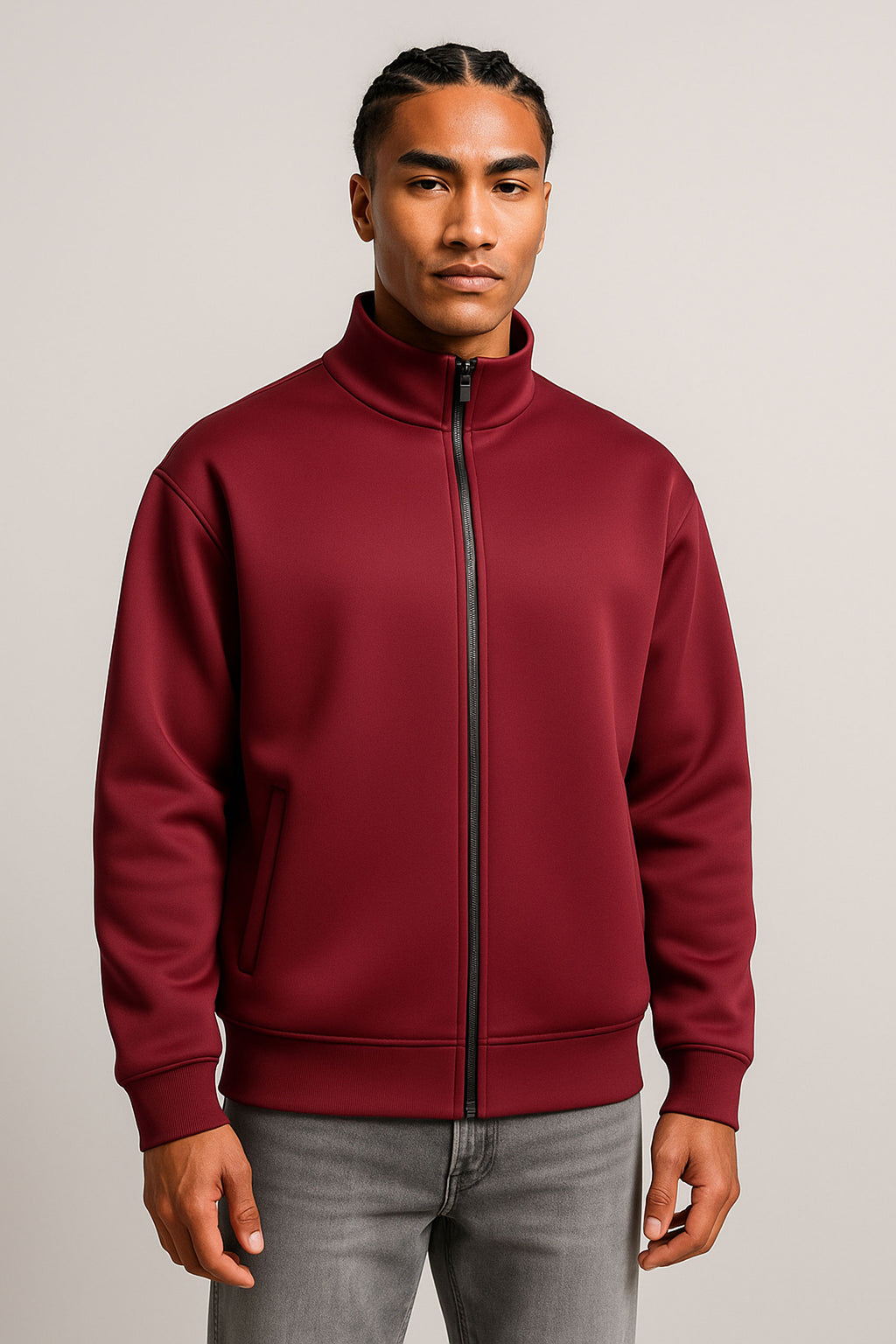 Neoprene Zipper Sweatshirt