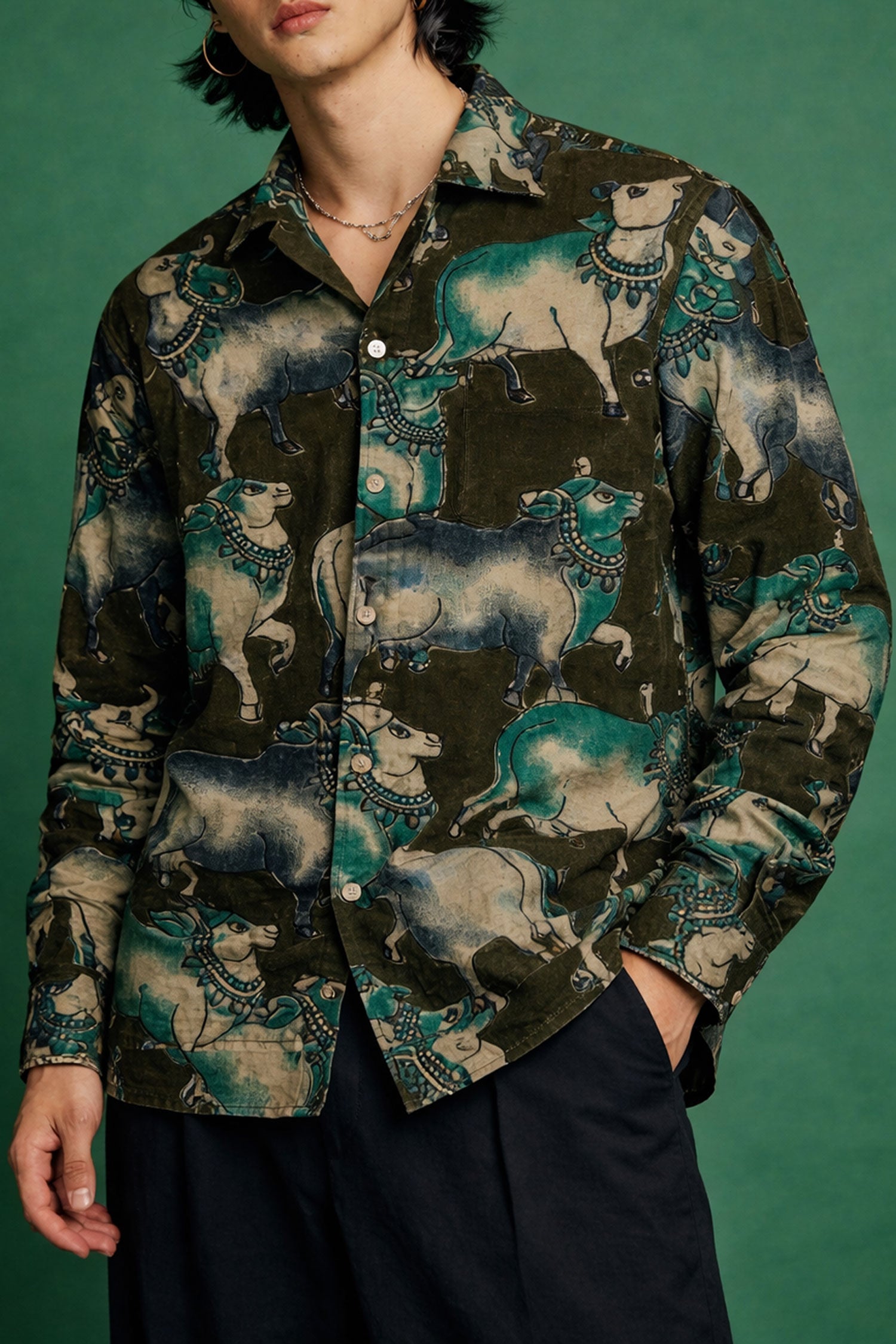 Full Sleeves Kalamkari Print Shirt