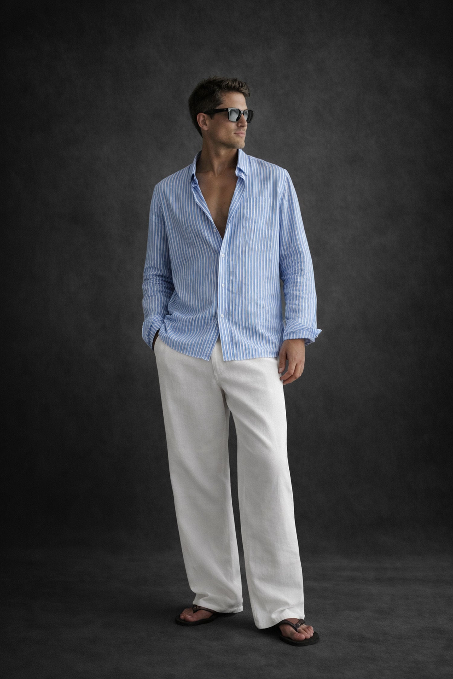 SeerSucker Shirt in Relaxed Fit-Blue