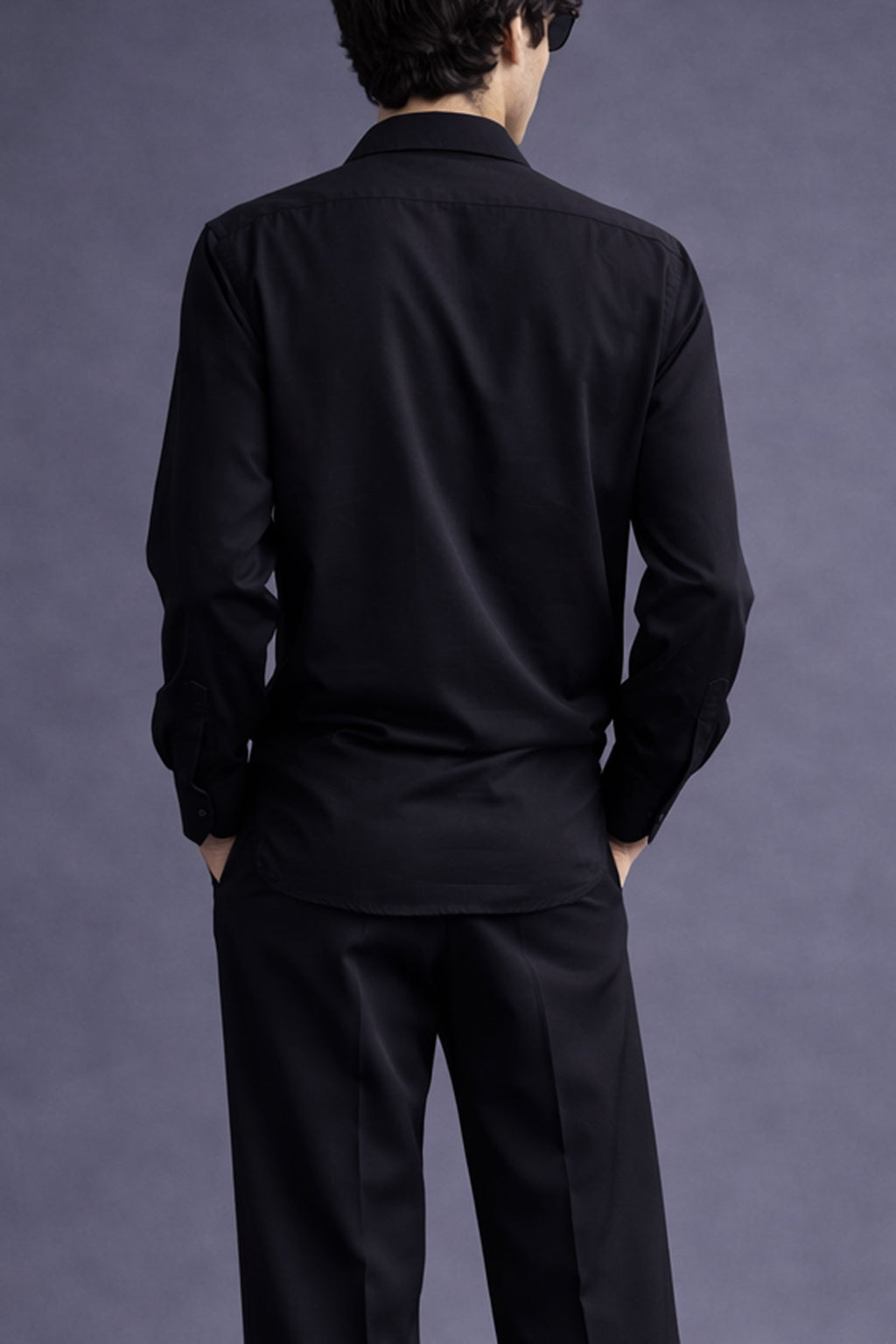 Black Evening Shirt- Regular Fit