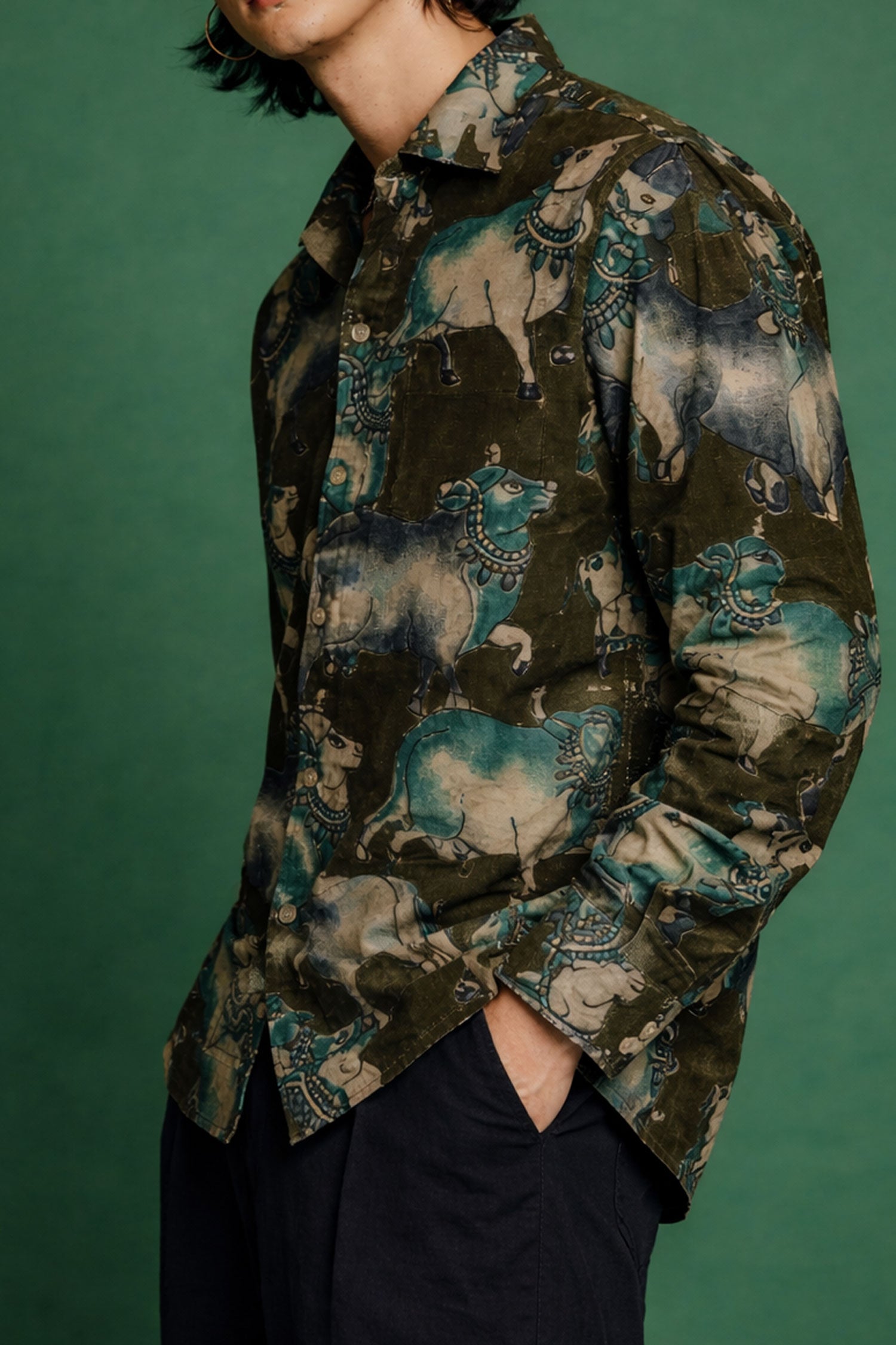 Full Sleeves Kalamkari Print Shirt