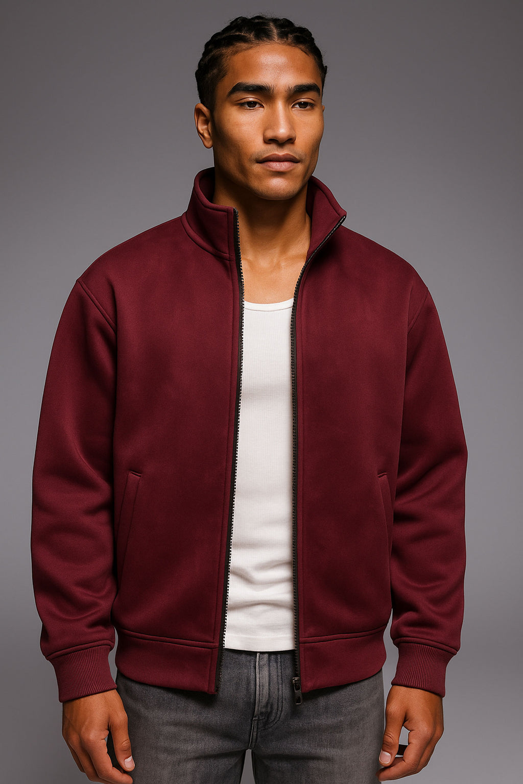 Neoprene Zipper Sweatshirt