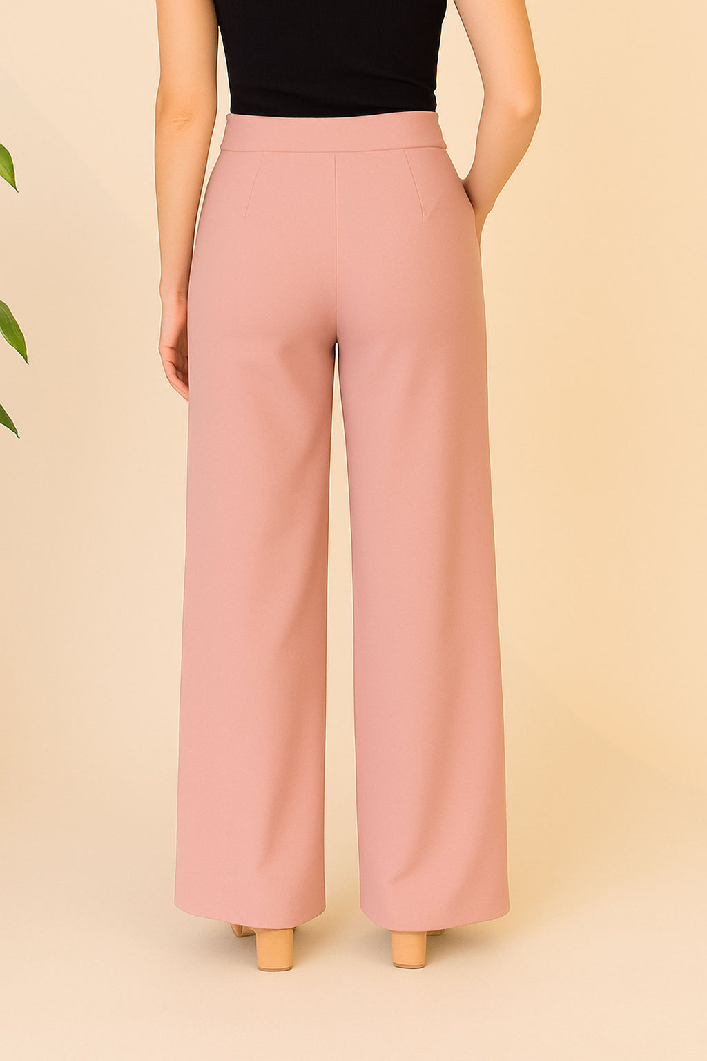 Straight Fit Wide Leg Pants