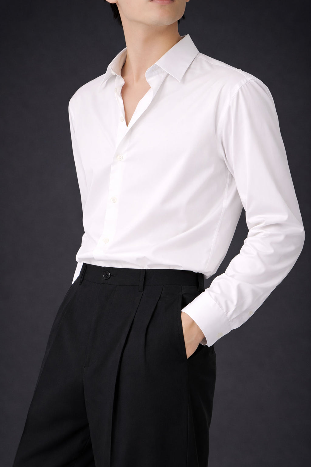 White Evening Shirt- Regular Fit