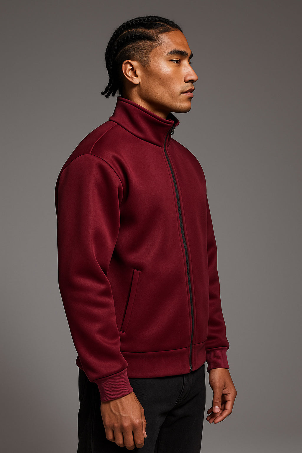 Neoprene Zipper Sweatshirt