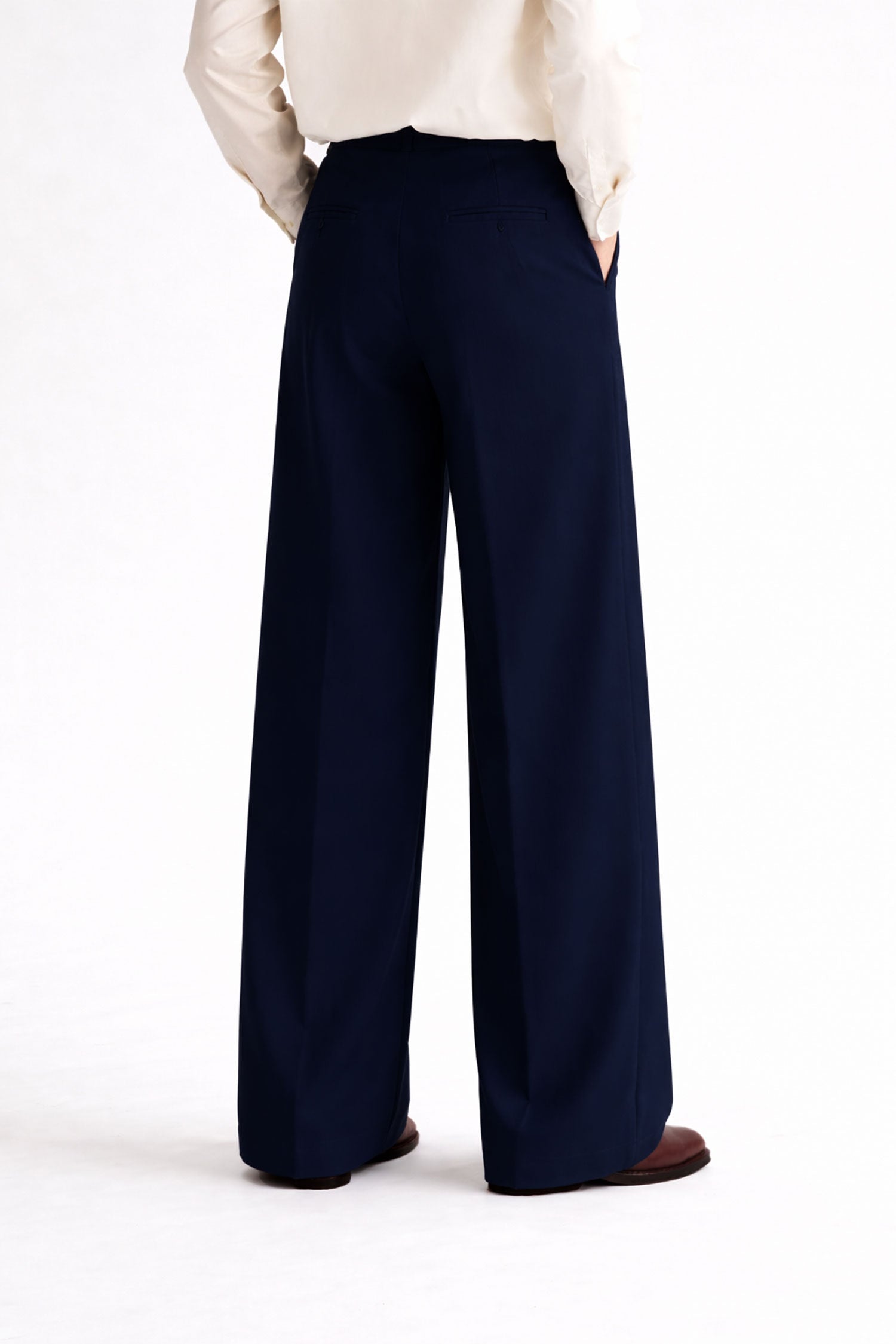 Wide Leg Pants- Navy Blue