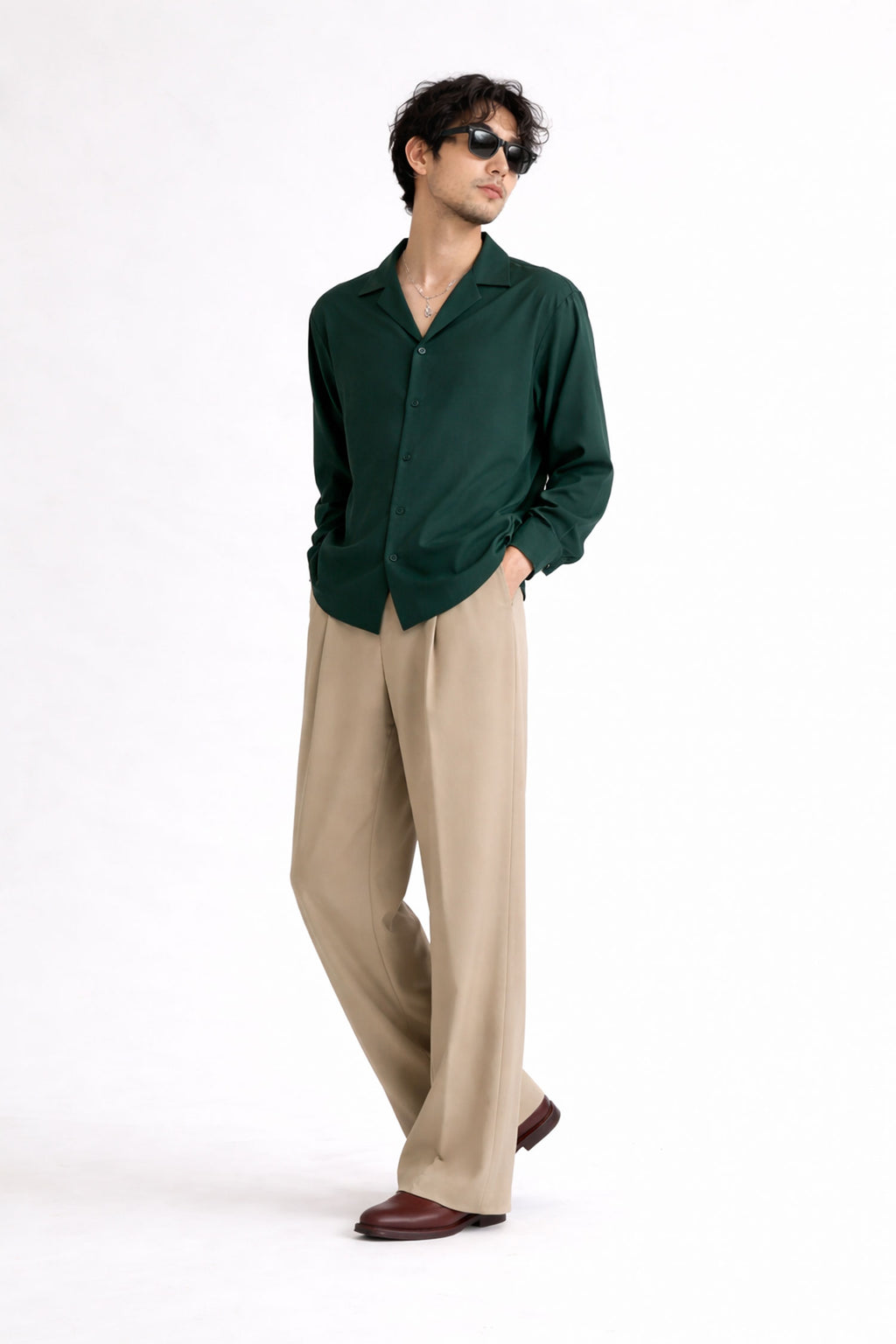 Regular Fit Evening Shirt - Dark Green