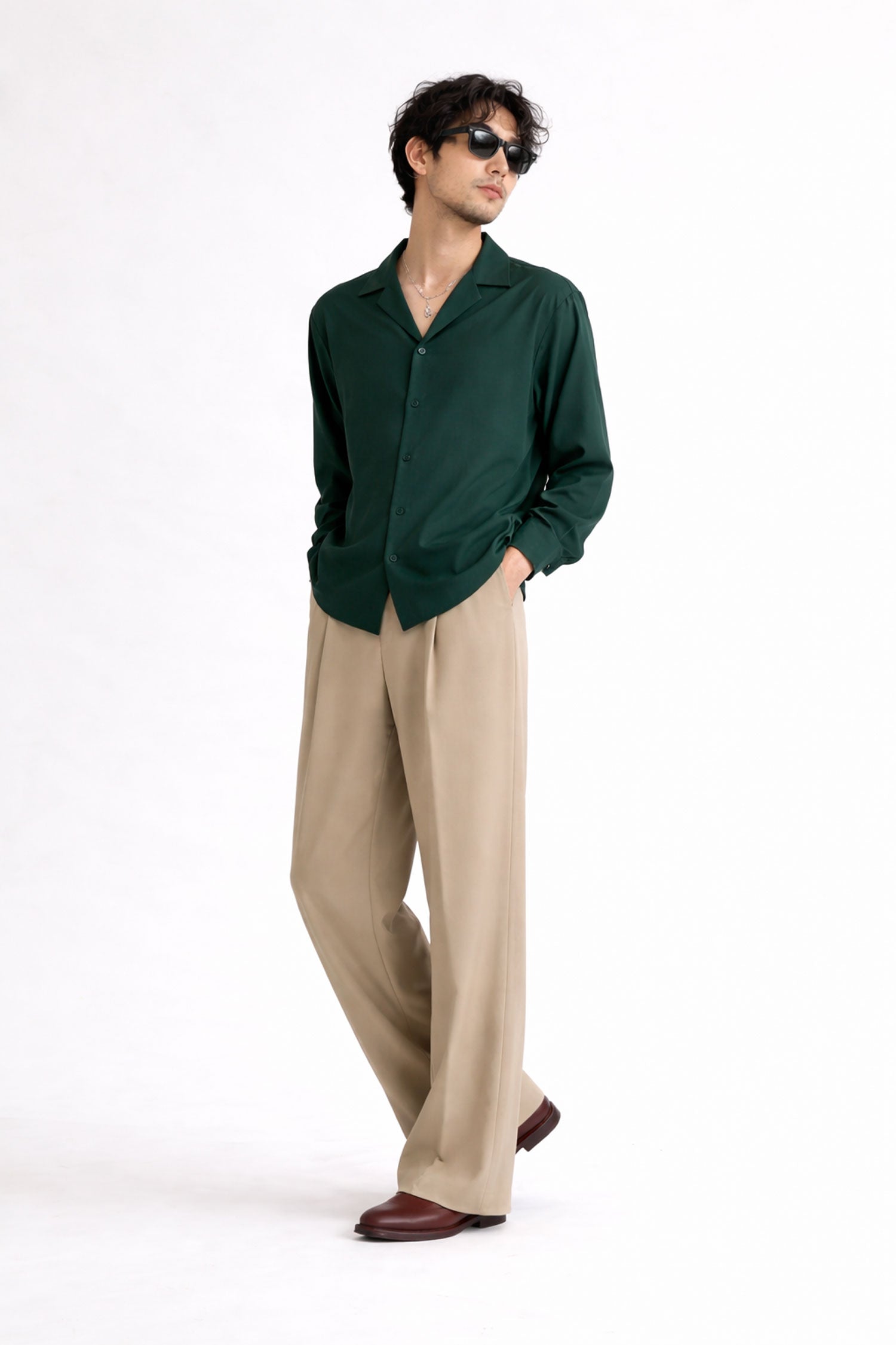 Regular Fit Evening Shirt - Dark Green