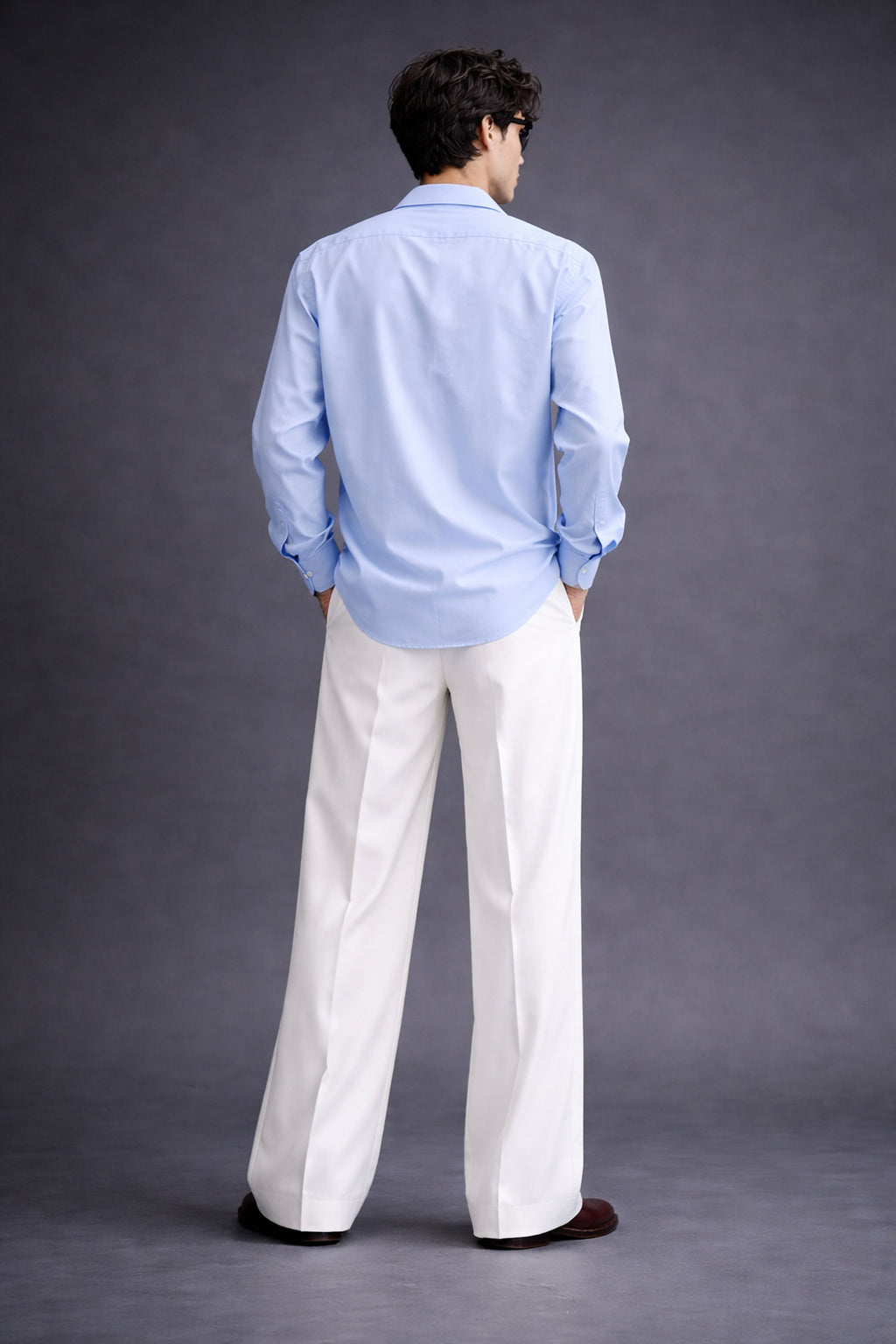 Sky Blue Evening Shirt- Regular Fit