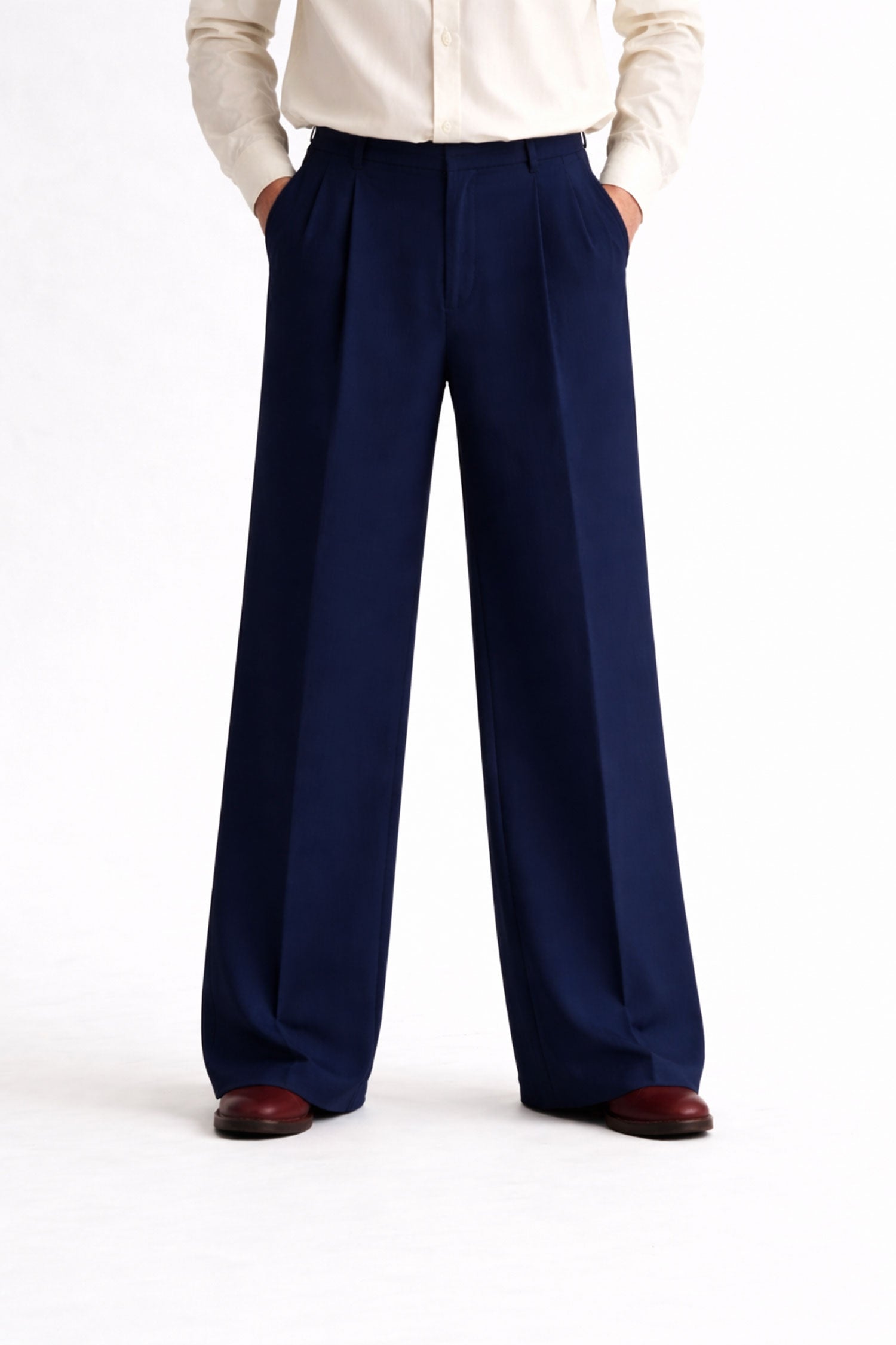 Wide Leg Pants- Navy Blue