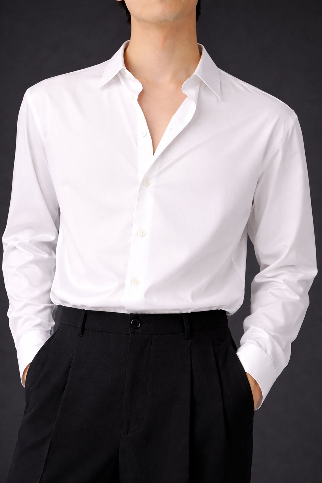 White Evening Shirt- Regular Fit