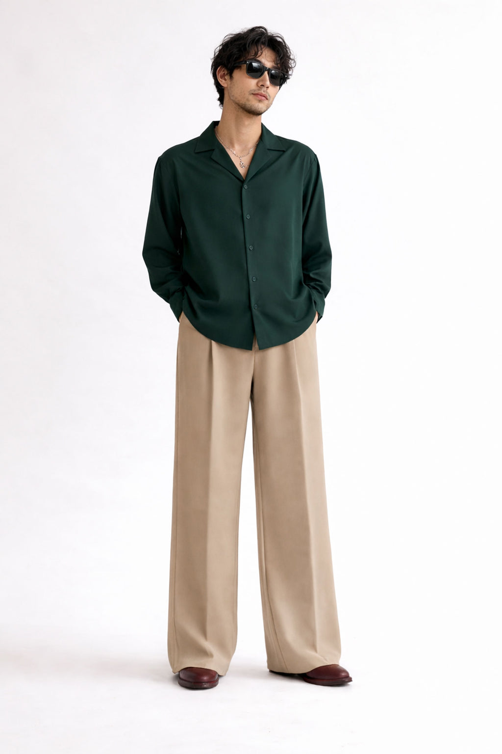 Regular Fit Evening Shirt - Dark Green