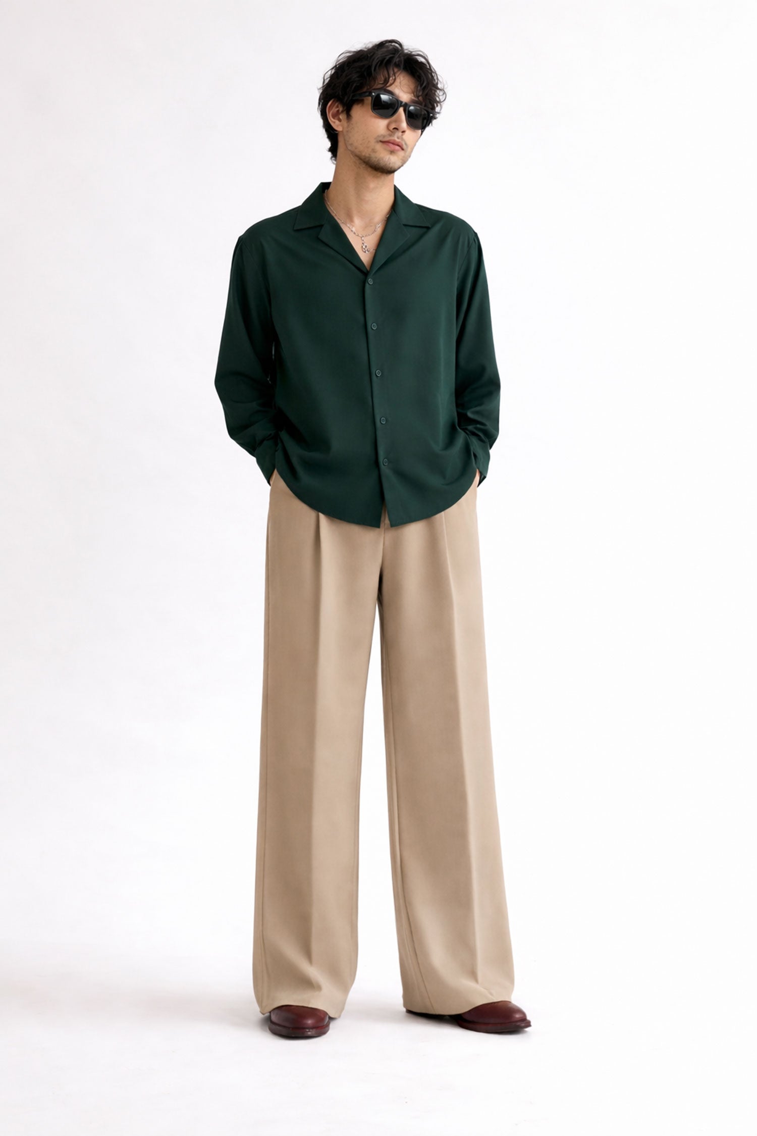 Regular Fit Evening Shirt - Dark Green