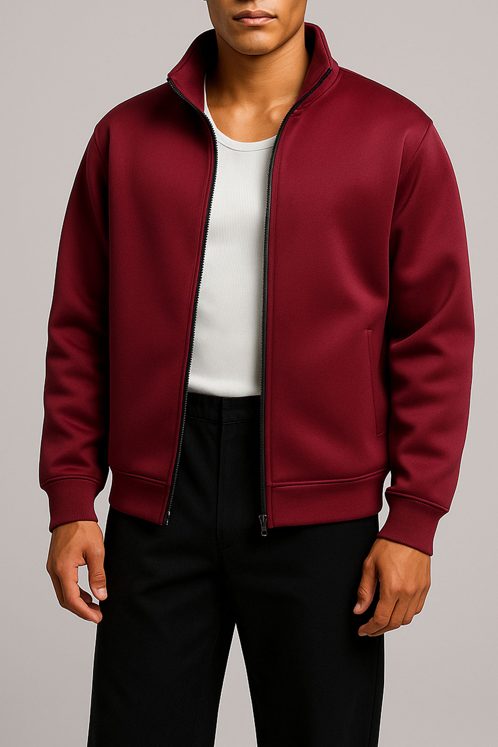 Neoprene Zipper Sweatshirt