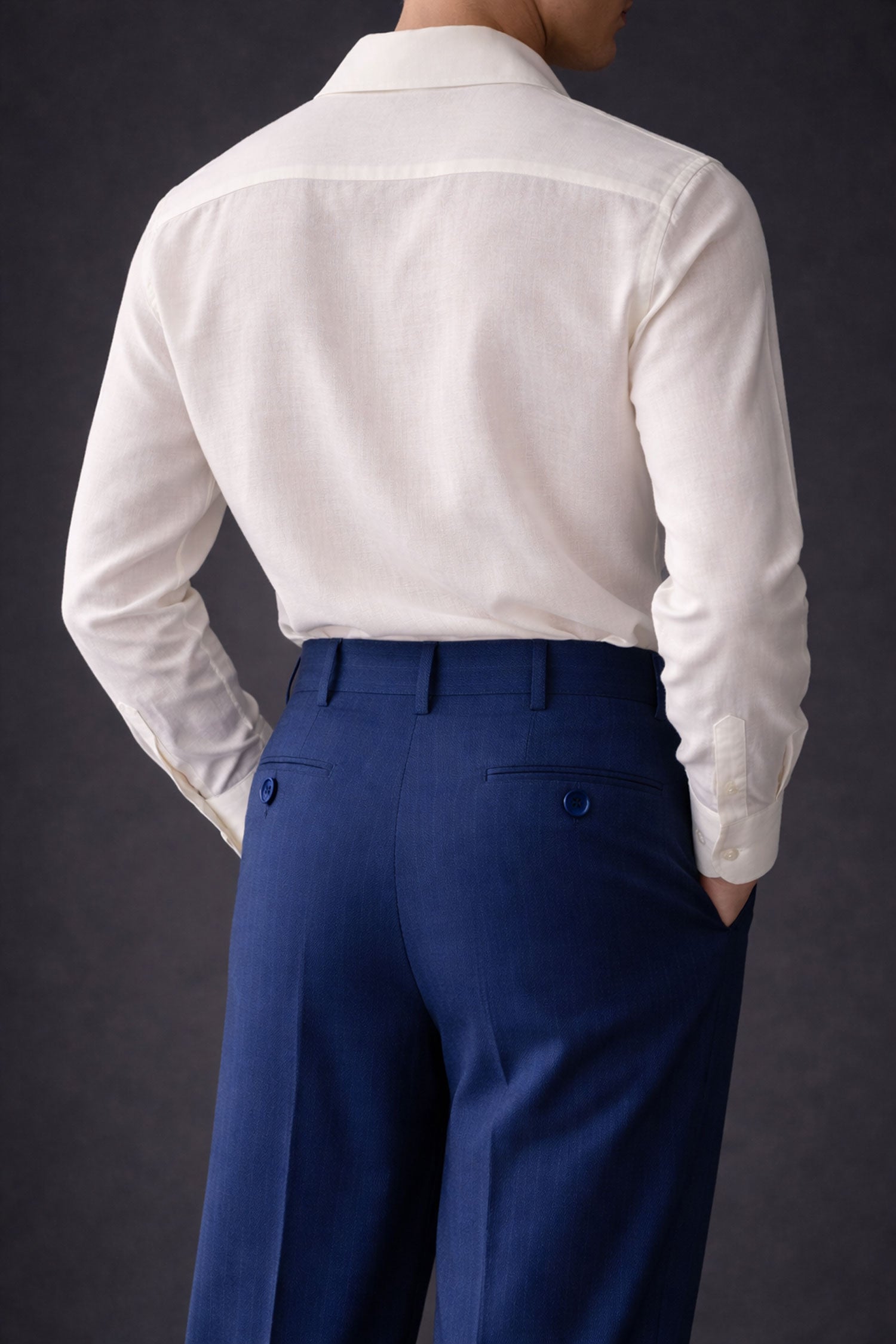 Double Chest Pocket Shirt- White