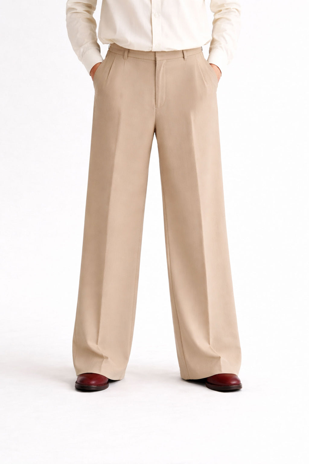 Wide Leg Pants- Beige
