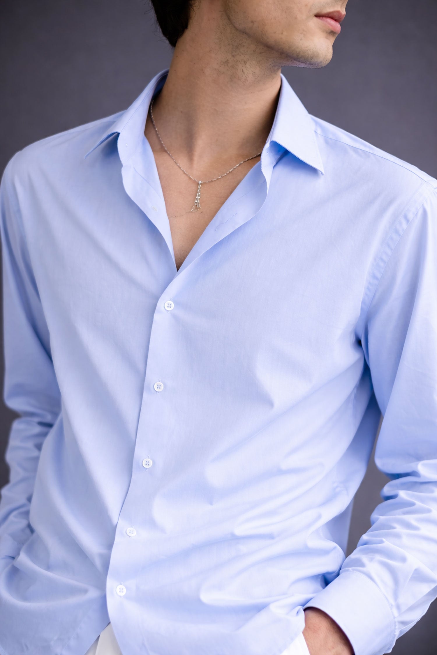 Sky Blue Evening Shirt- Regular Fit