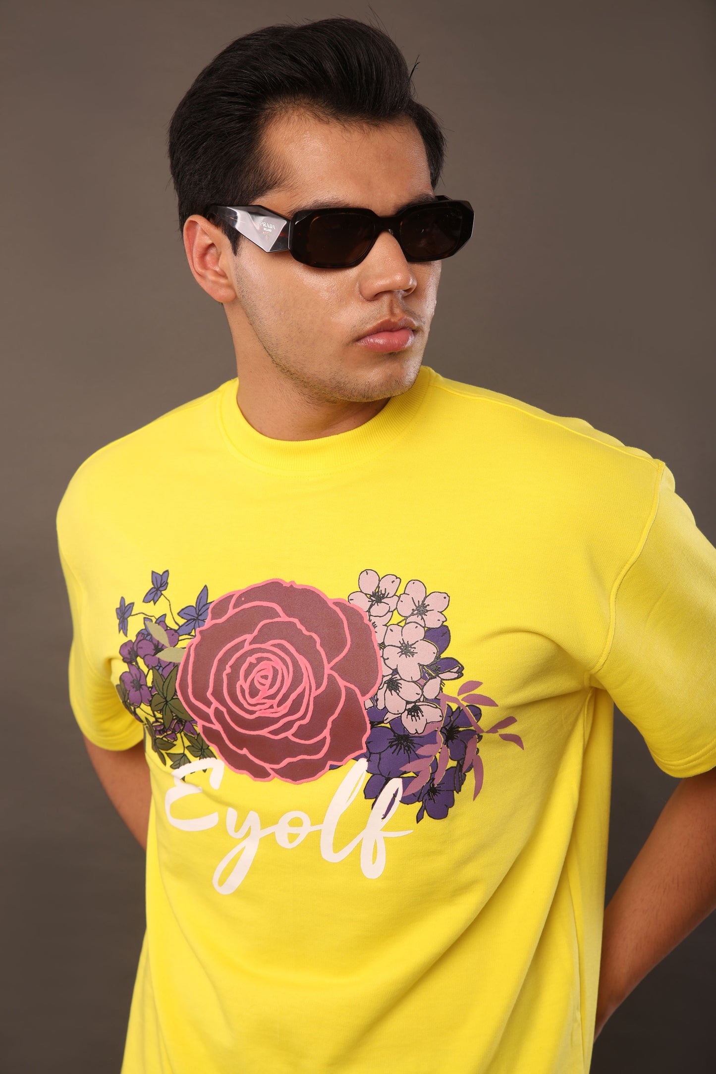 Flower Paradise oversize Tshirt- Yellow