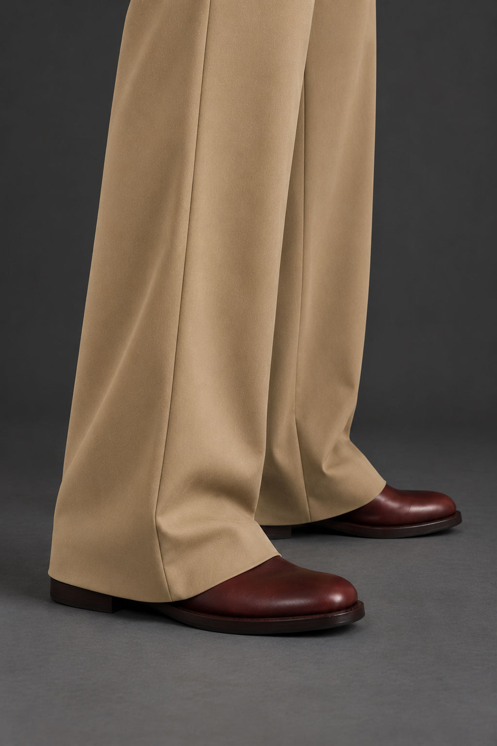 Men Straight Fit Trouser-Camel
