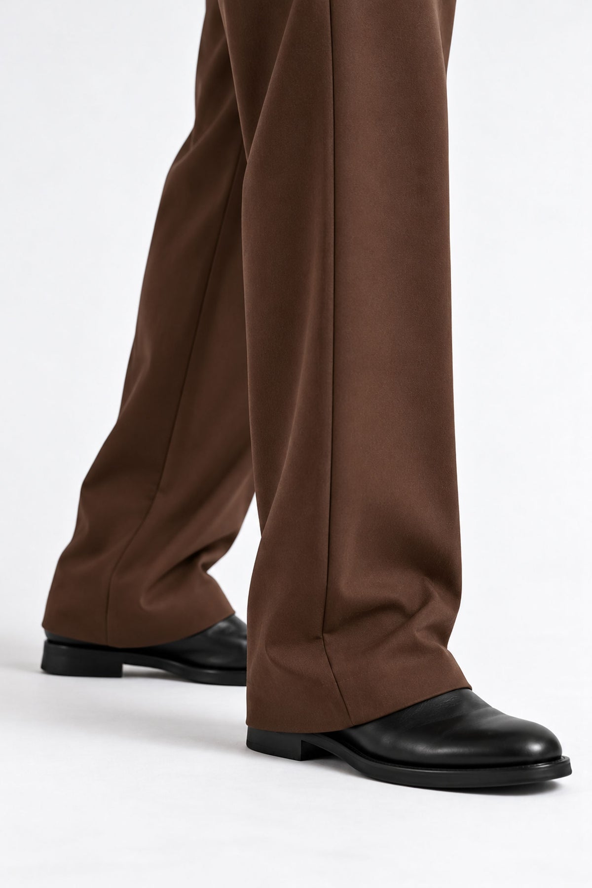 Men Straight Fit Trouser-Chocolate Brown