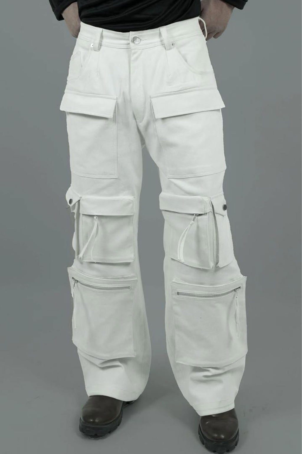 Men 8 Pocket Heavy Denim Cargos