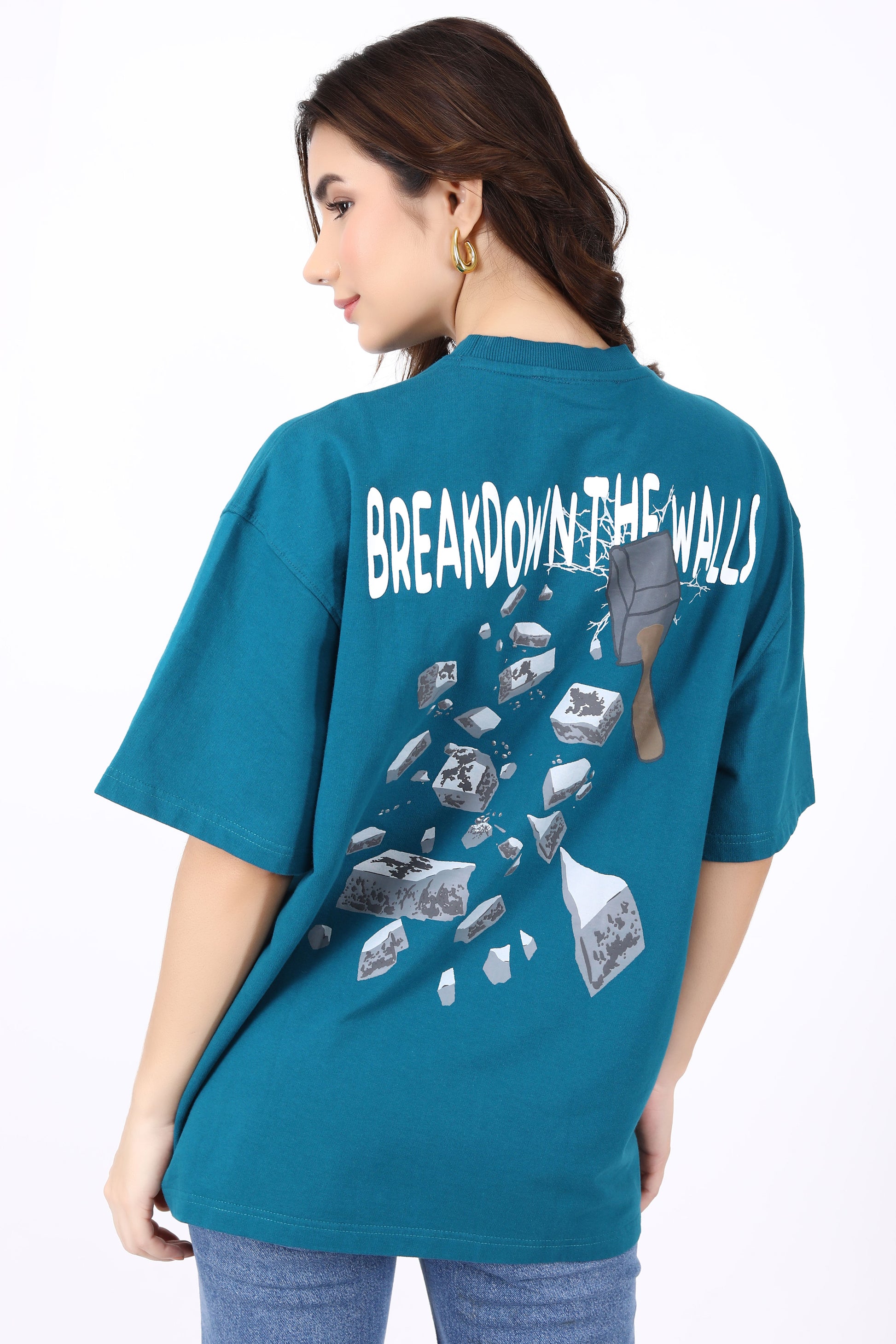 Walls Oversize Tshirt- Teal