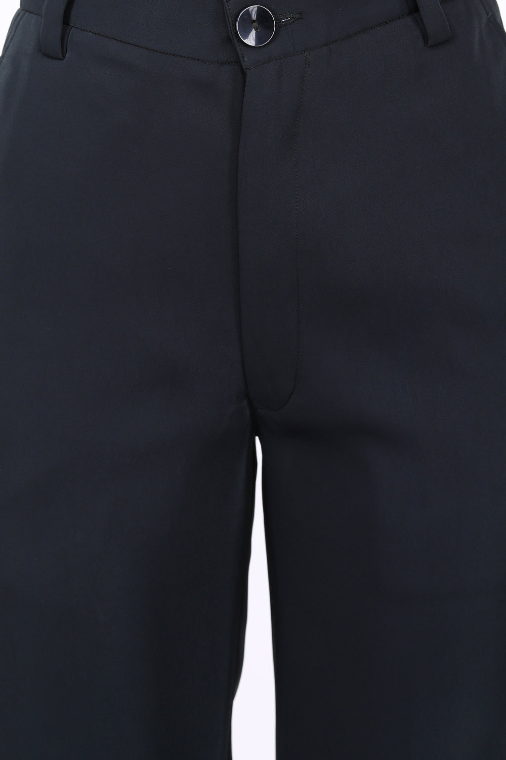 Straight Fit Trouser with Wide Leg - Black