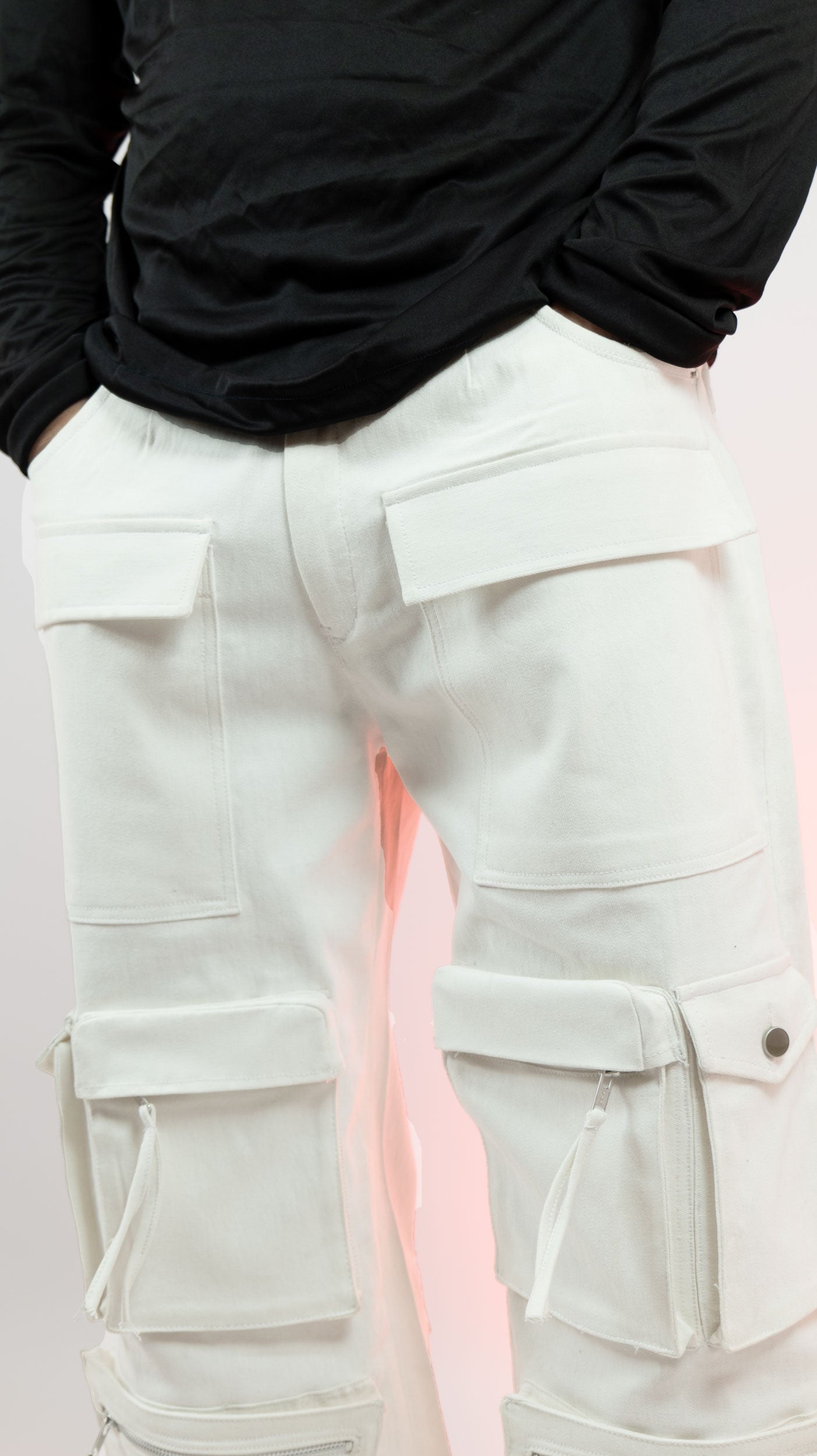 Men 8 Pocket Heavy Denim Cargos