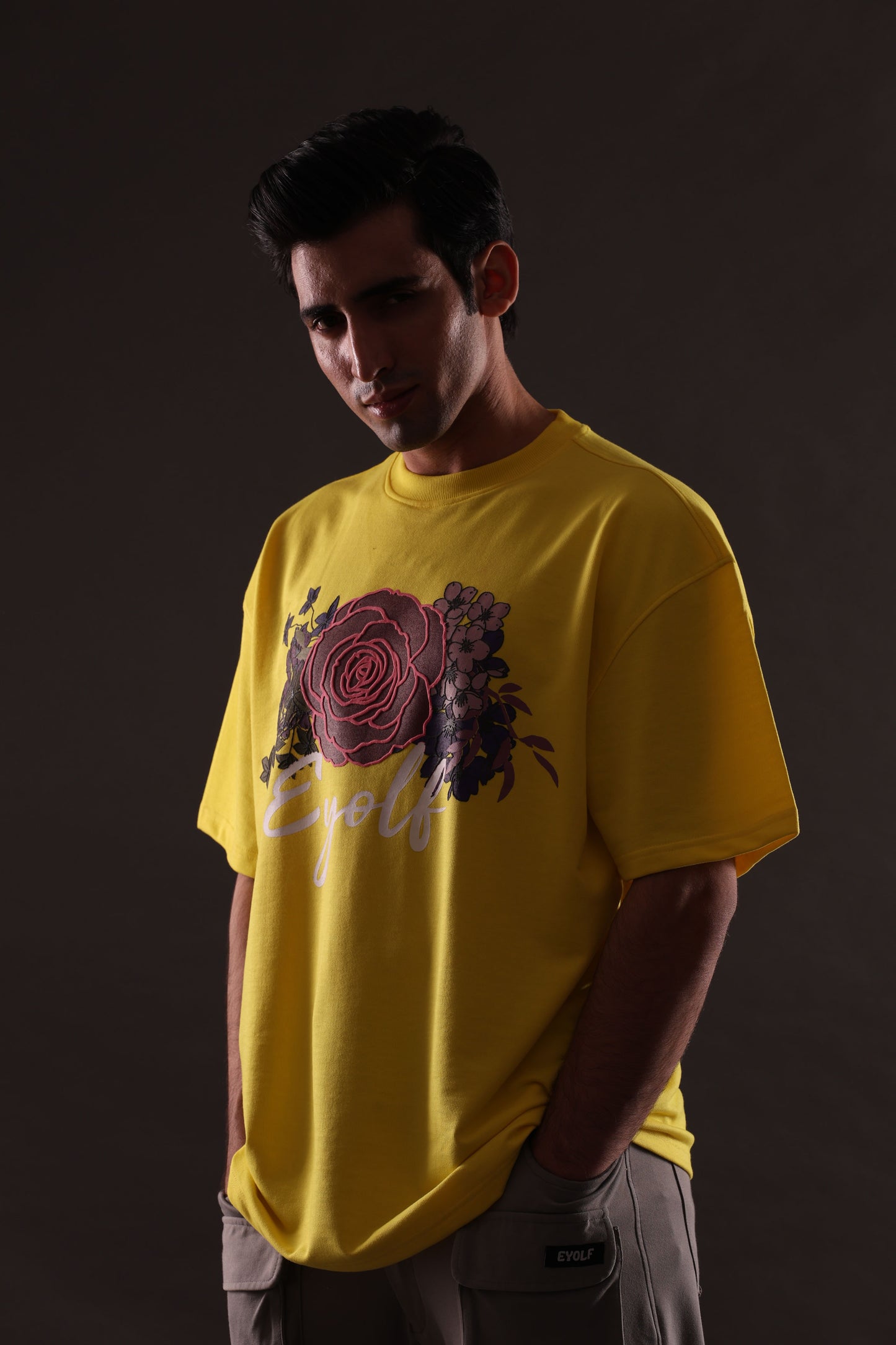 Flower Paradise oversize Tshirt- Yellow